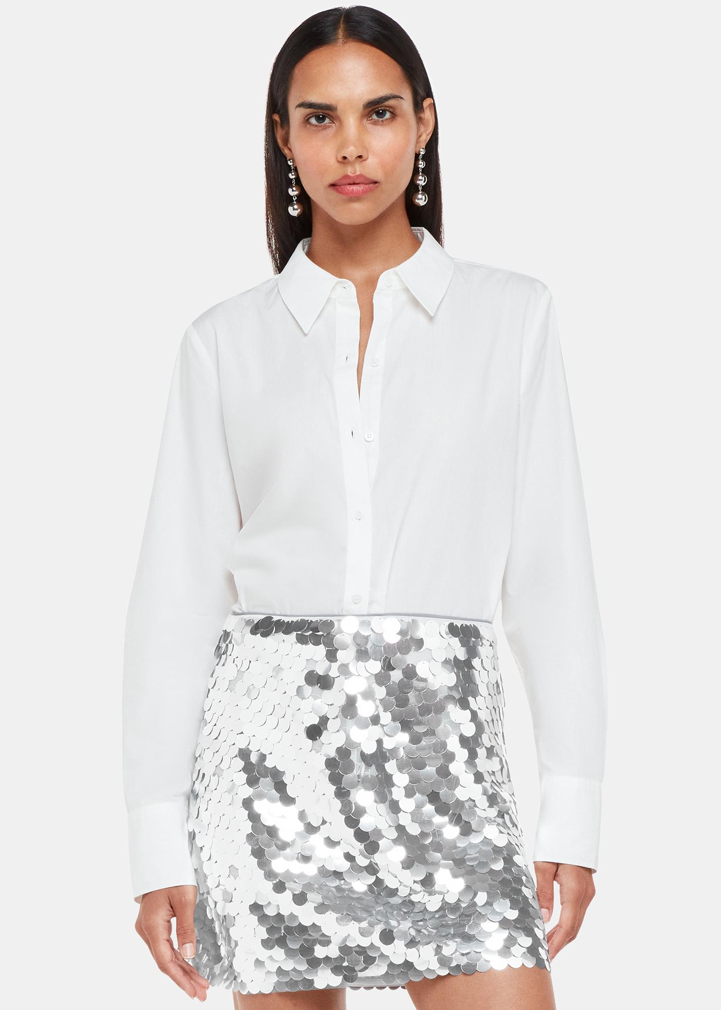 Whistles Sequin Disc Mini Skirt in White Lyst UK