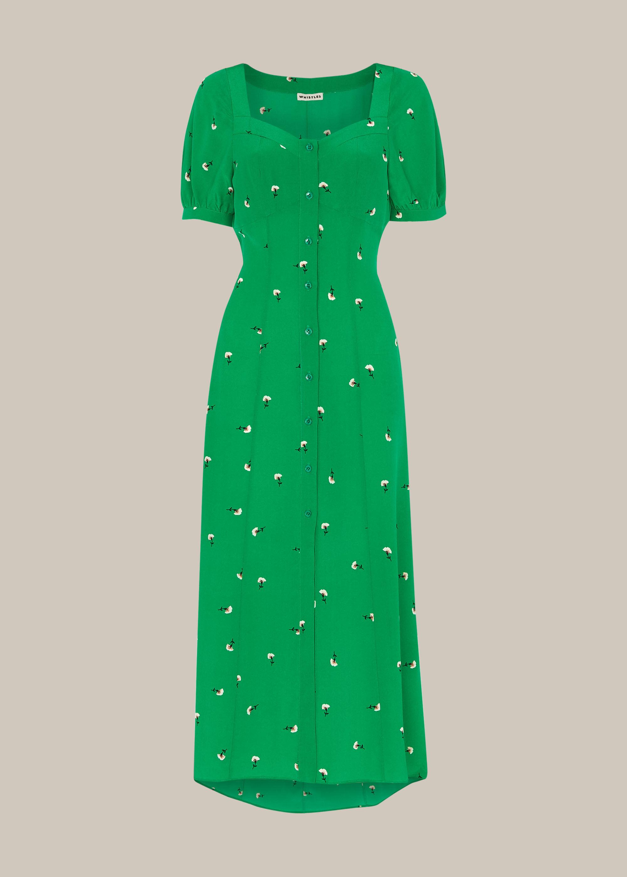 floral print silk dress
