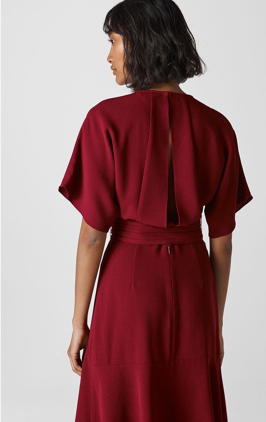 whistles belted midi dress