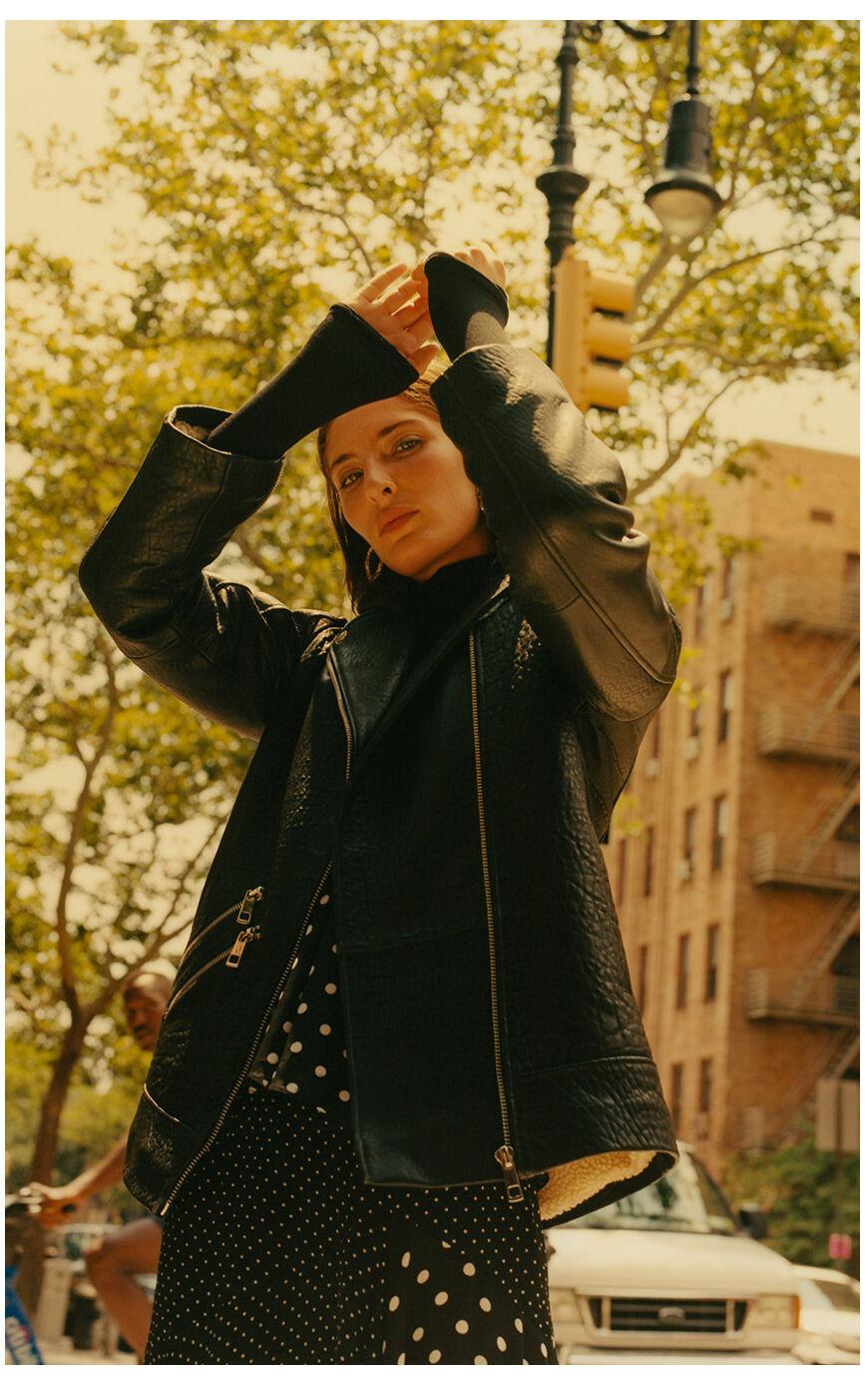 whistles bubble leather jacket