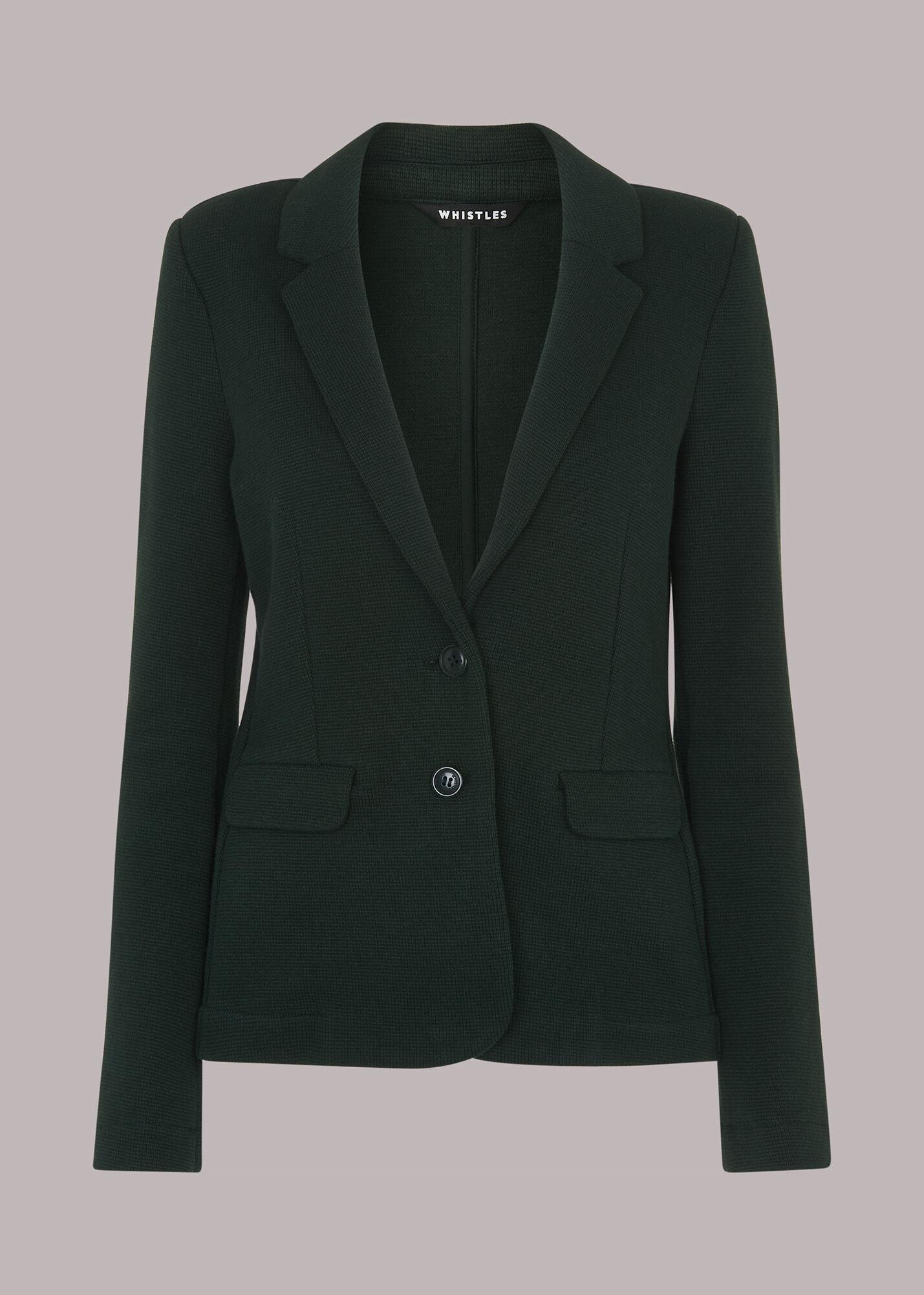 Whistles slim jersey jacket black store