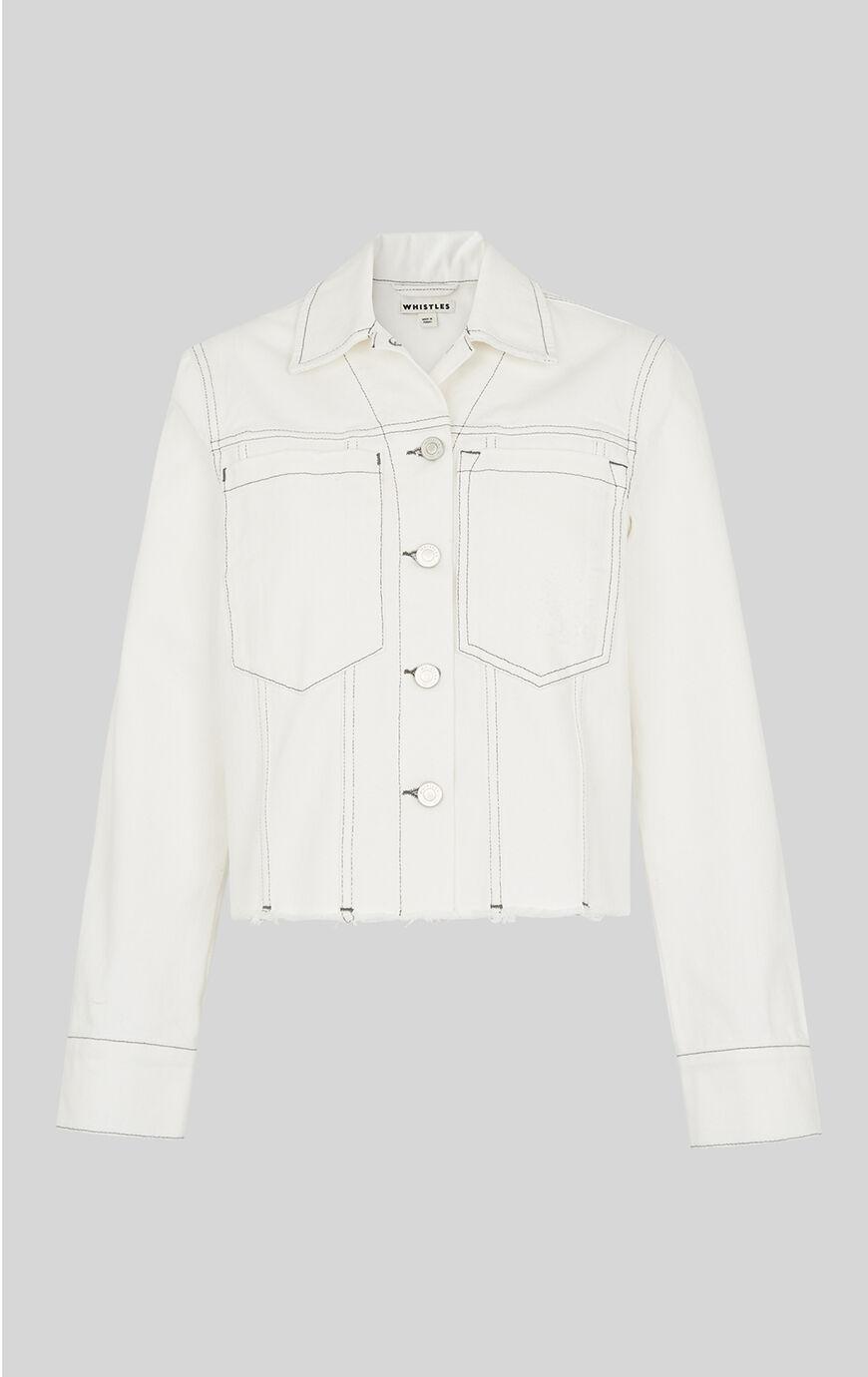 denim jacket white stitching