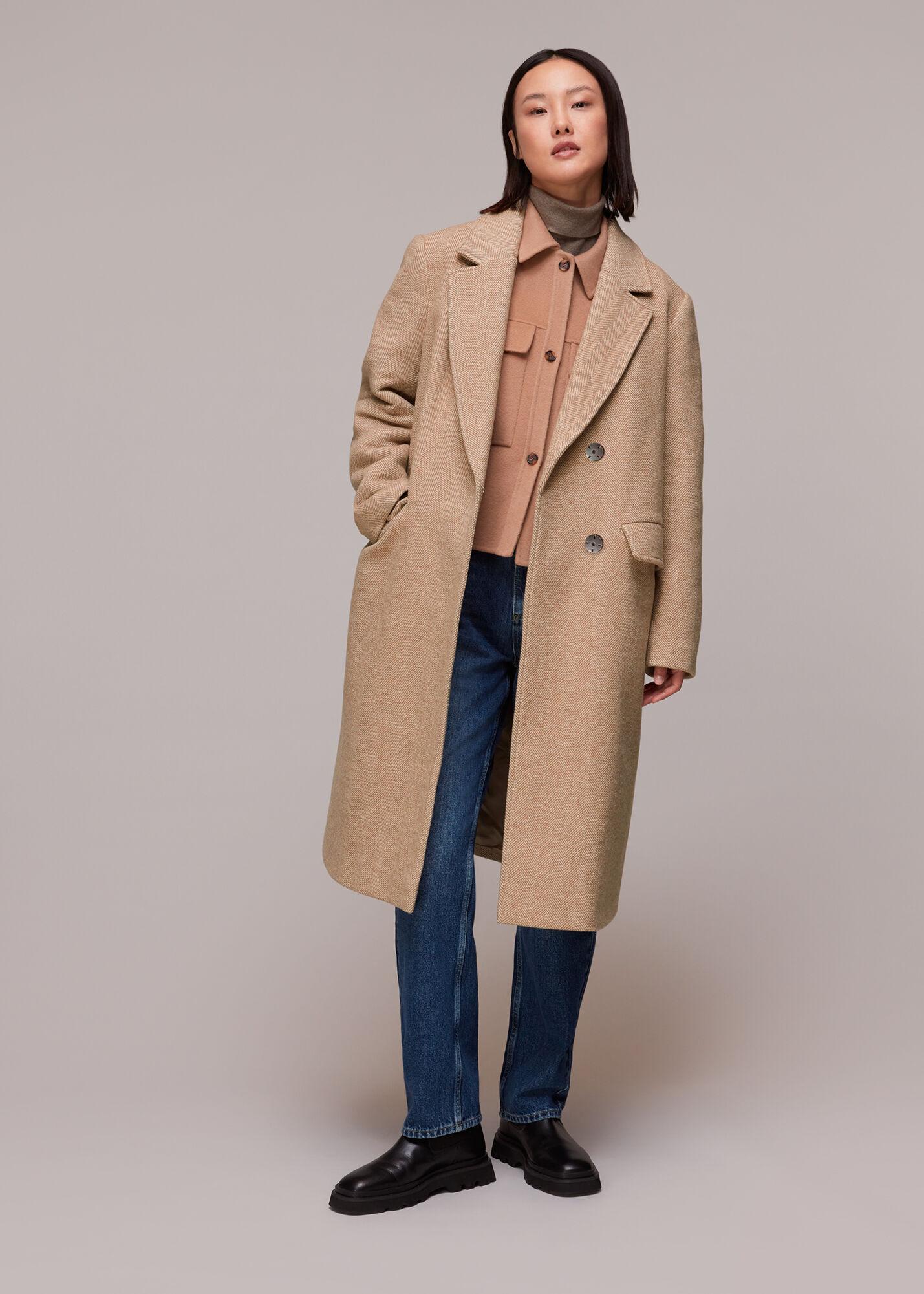 whistles tie waist wool coat
