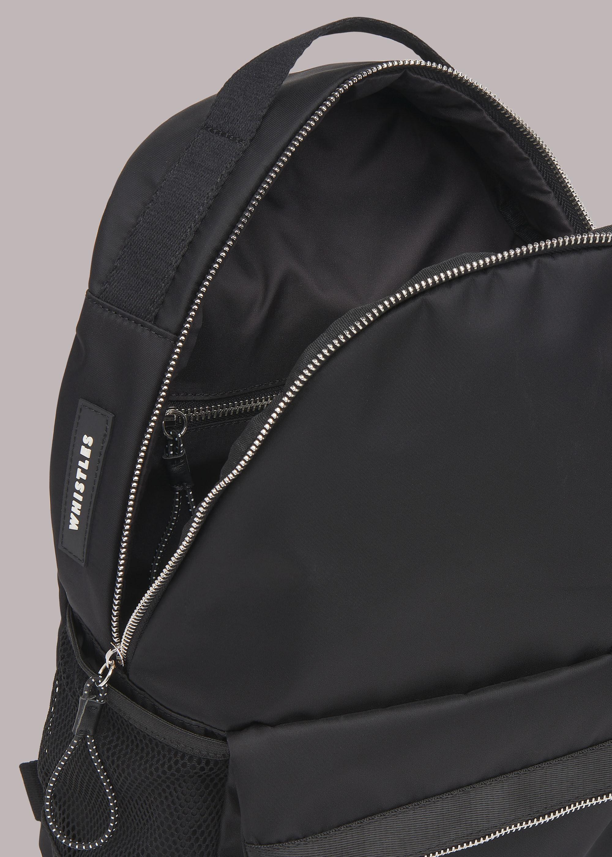whistles black backpack