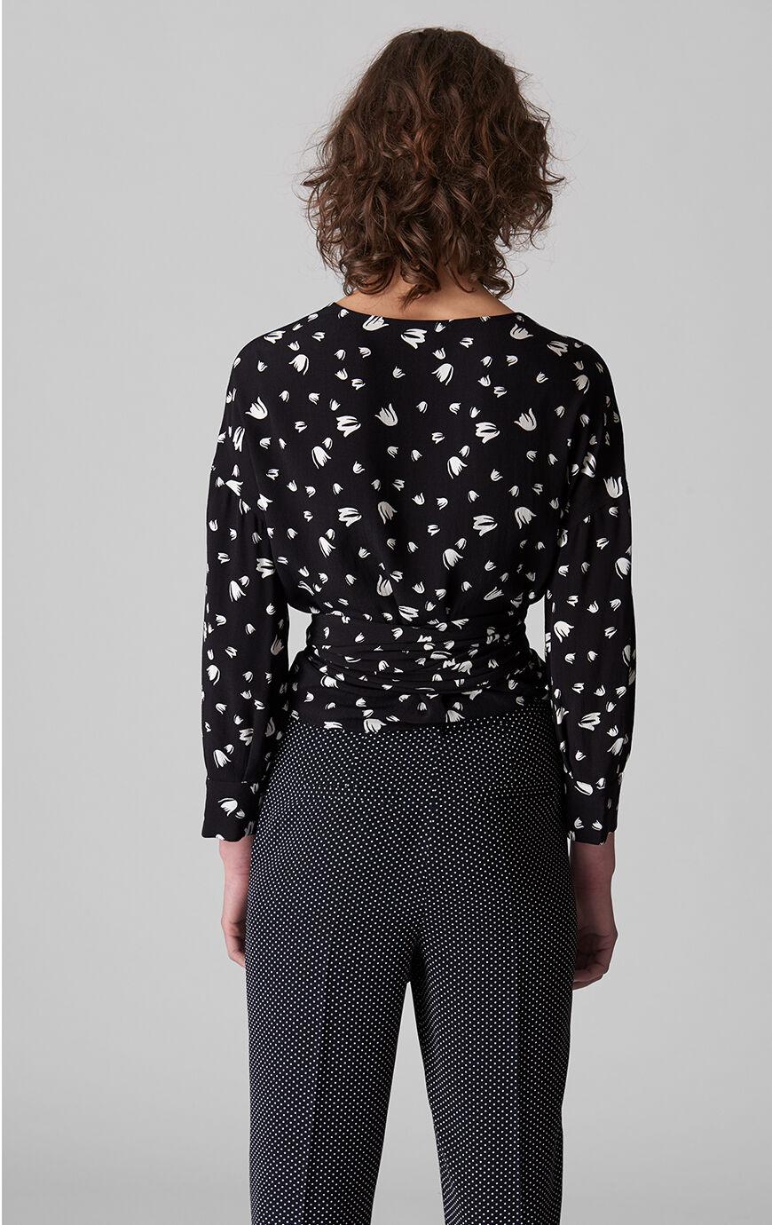 Whistles Synthetic Serena Mini Tulip Wrap Top Lyst