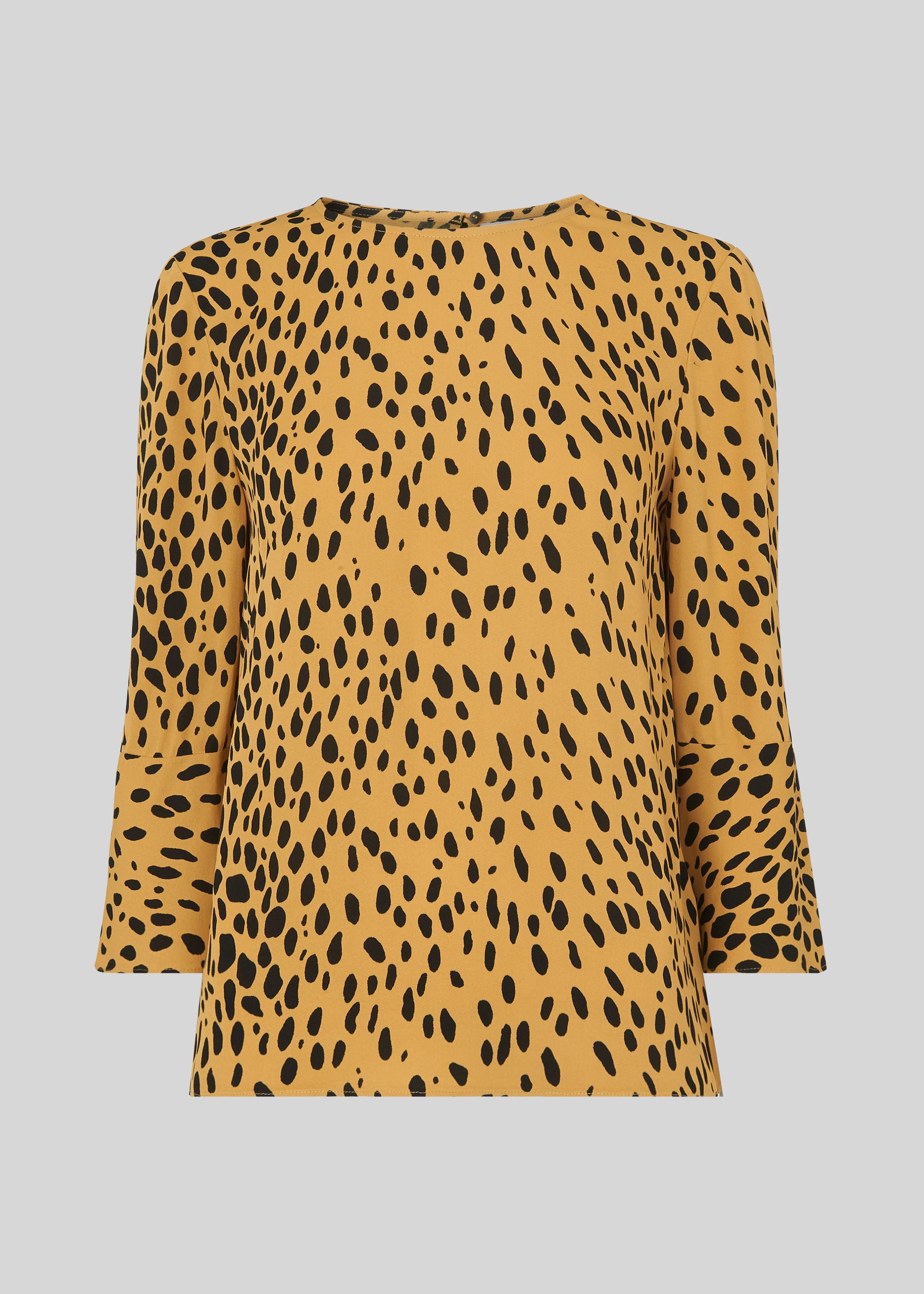 Whistles Synthetic Animal Print Top - Lyst
