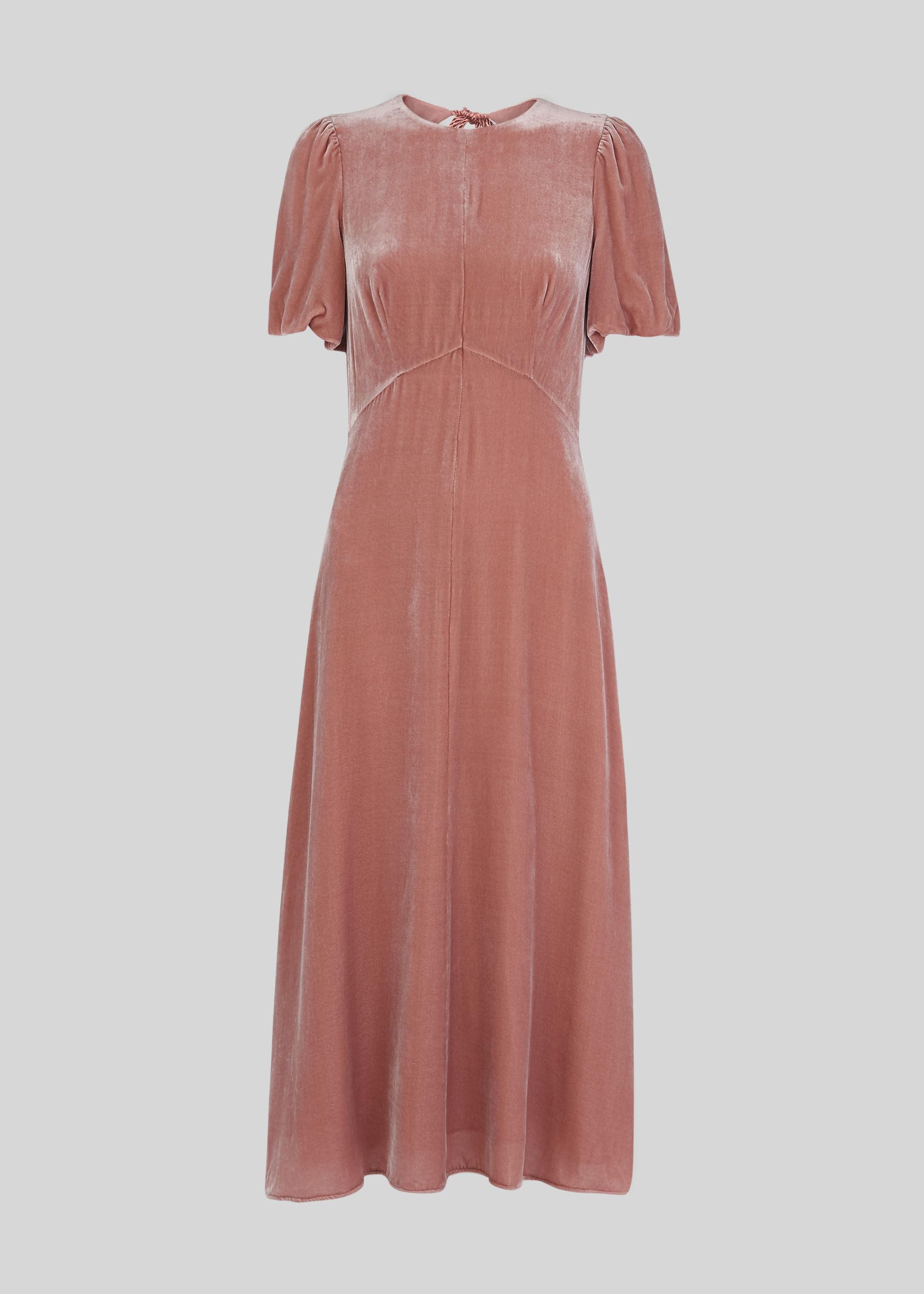 lavone silk mix velvet dress