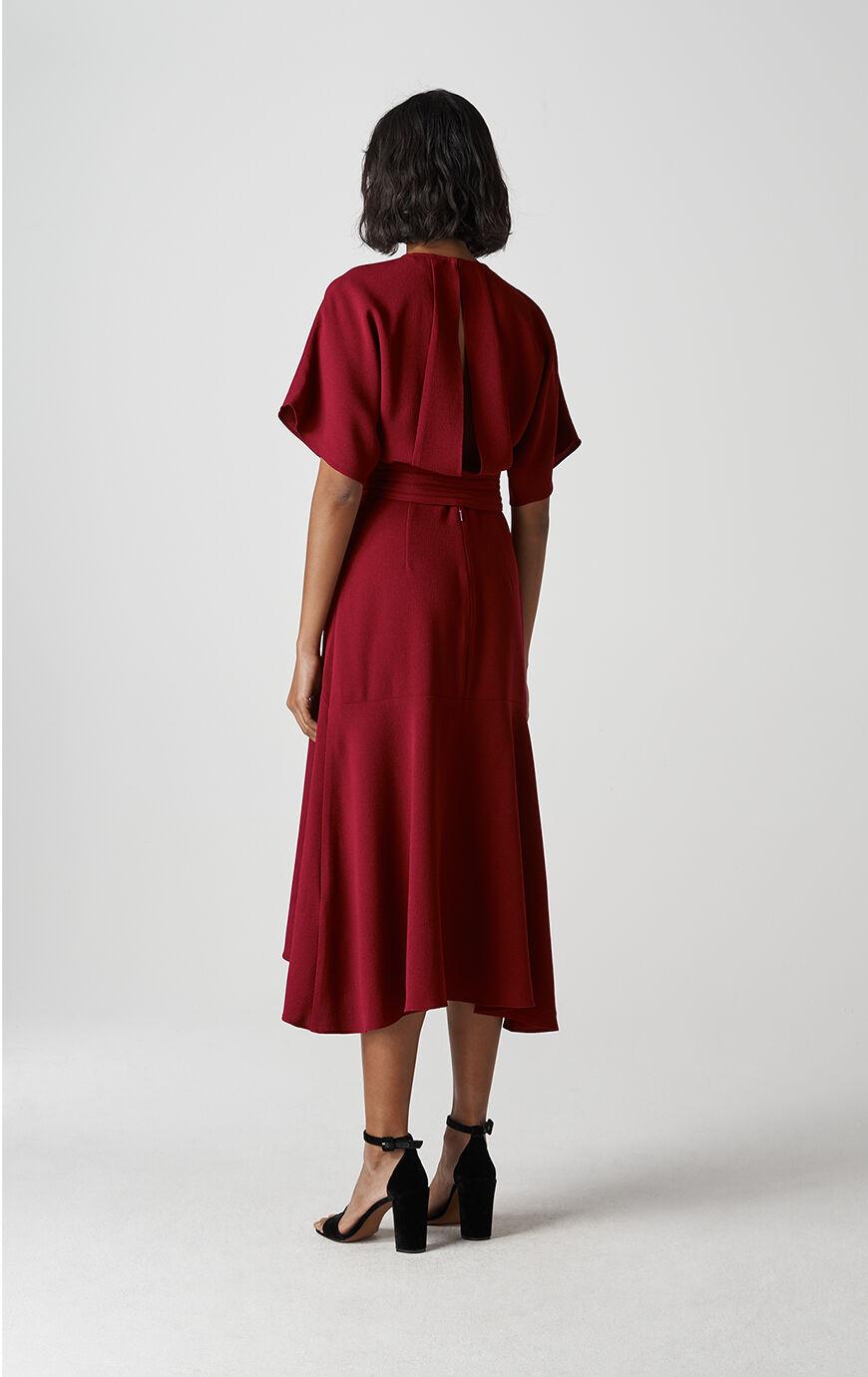 whistles belted midi dress