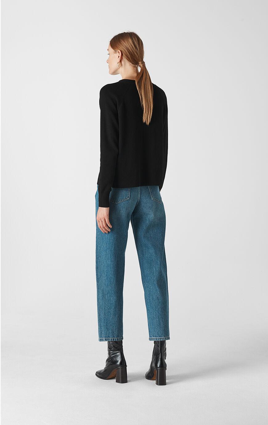 whistles black cardigan