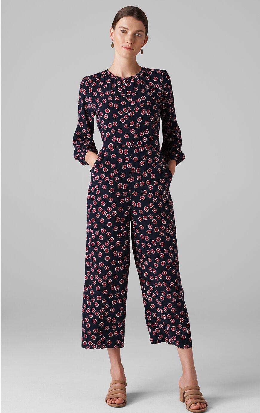 whistles lenno print jumpsuit