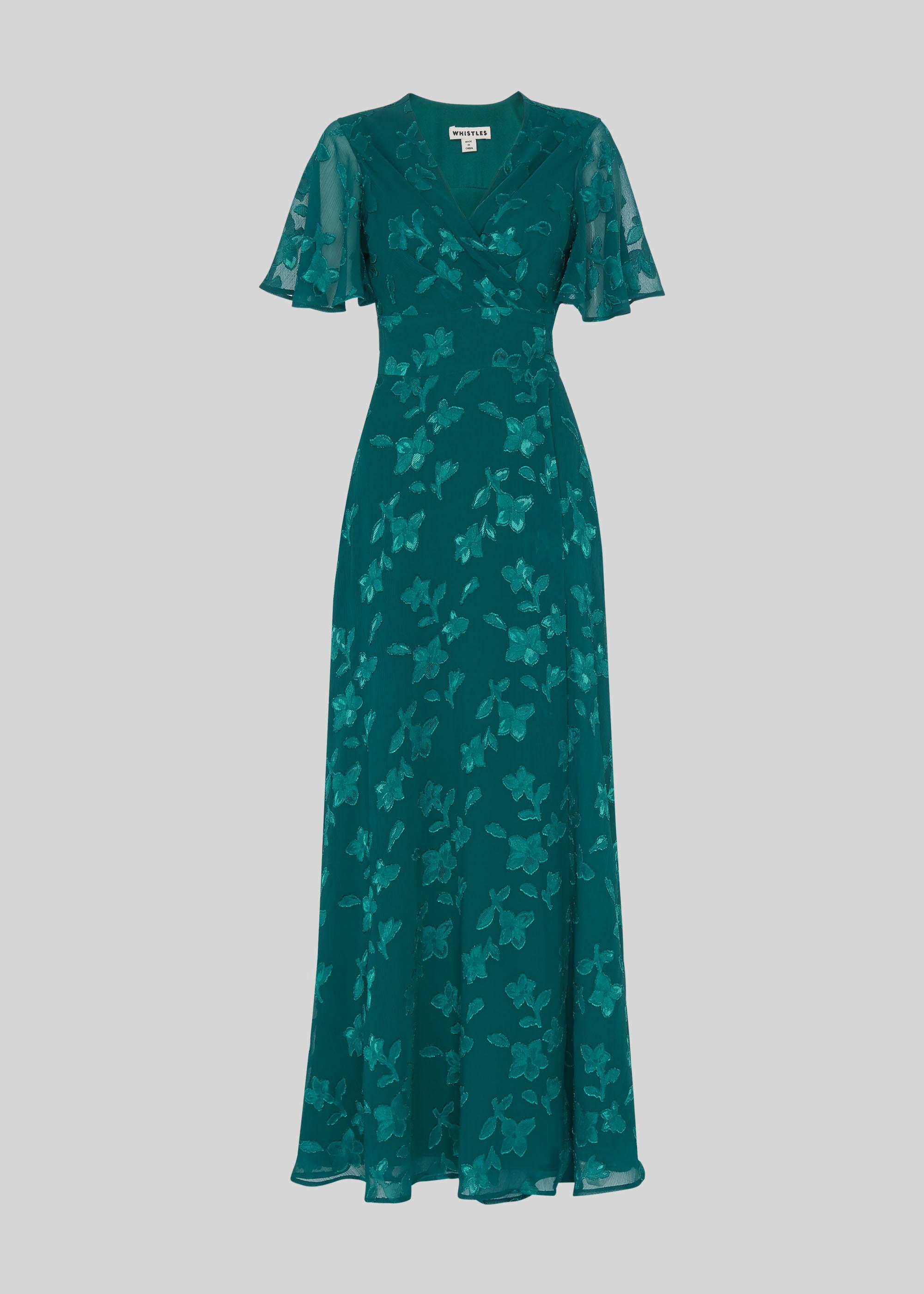 whistles green maxi dress