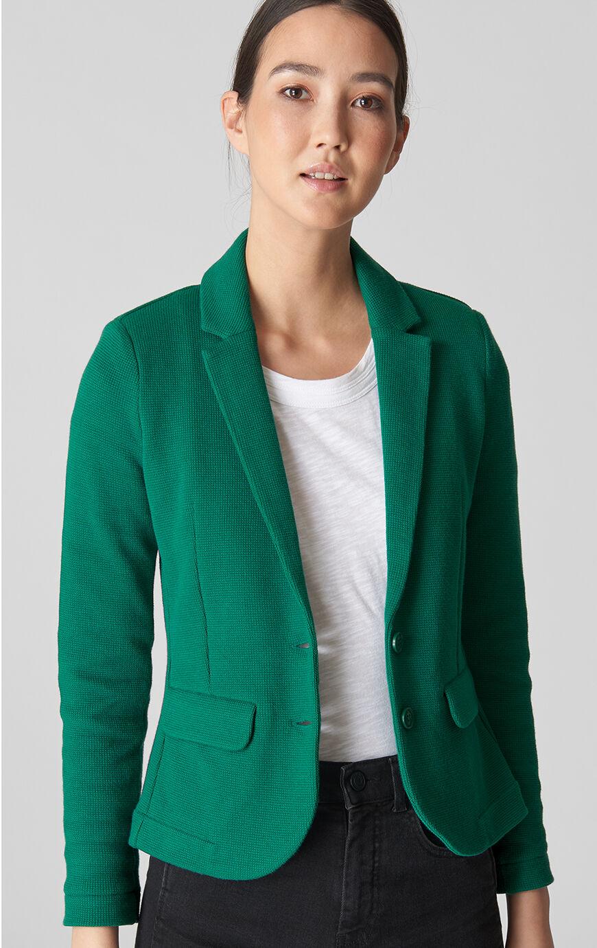 Whistles slim jersey jacket green sale