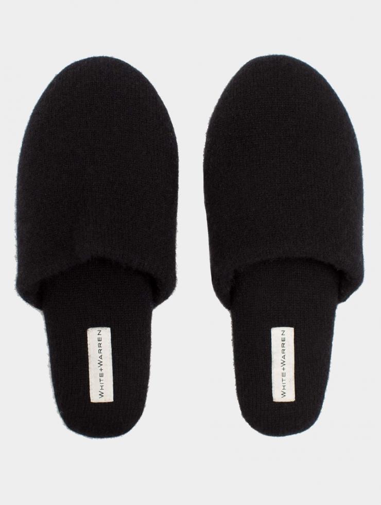 white and warren cashmere slippers