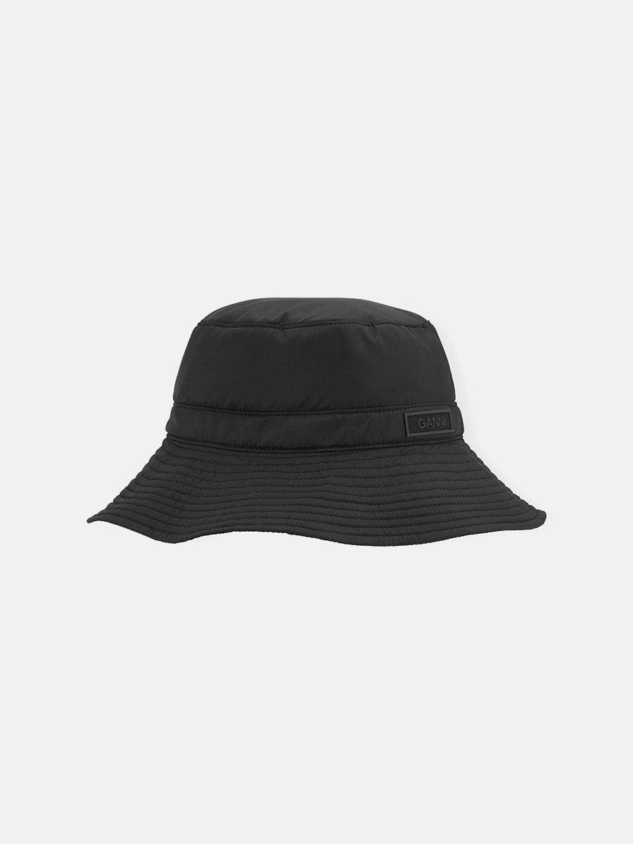 Ganni Tech Bucket Hat in Black | Lyst