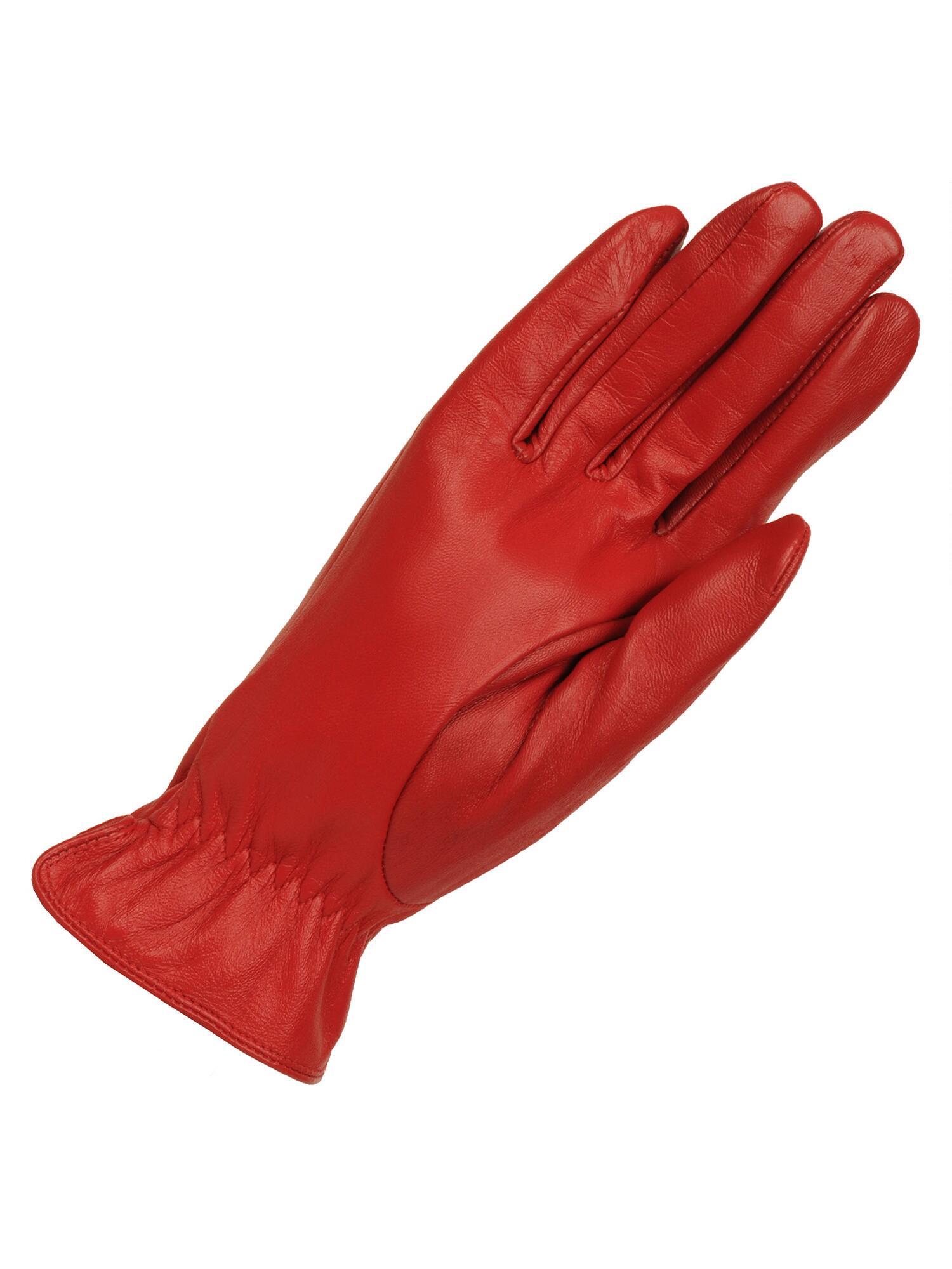 dark red leather gloves