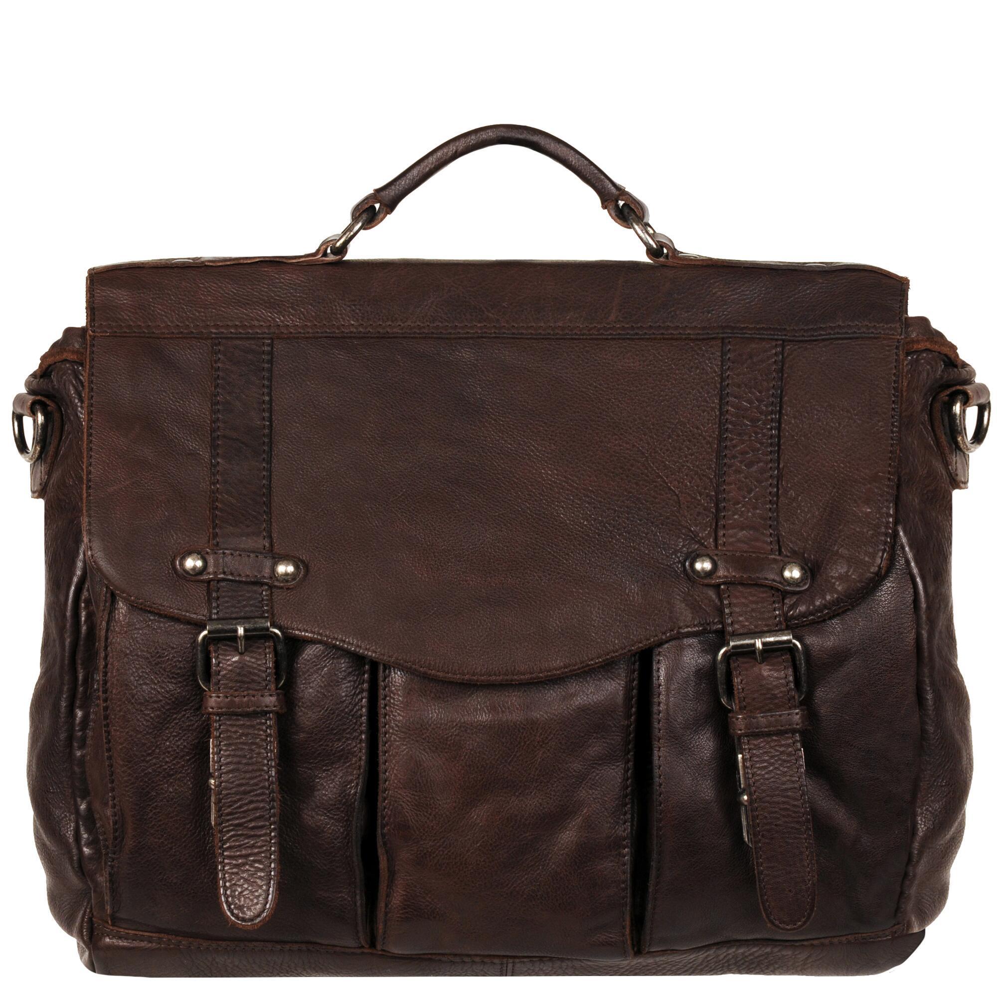 Wilsons Leather Cow Madras Flap Buckle Messenger Leather Briefcase in ...