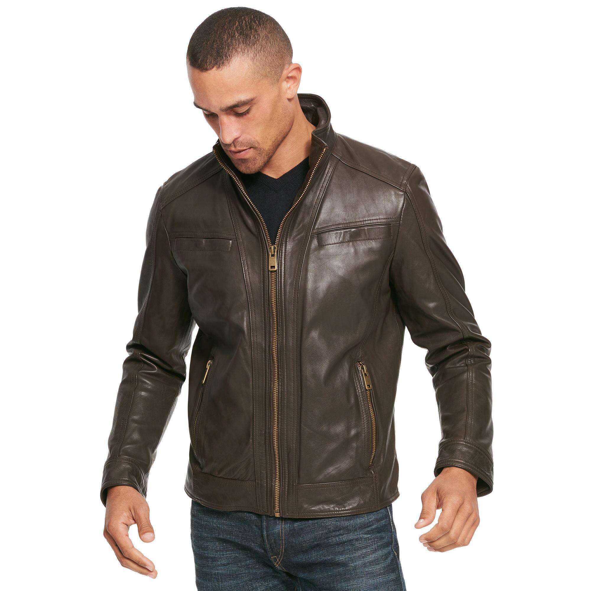 Lyst - Wilsons Leather Vintage Leather Jacket With Seam Detail in Brown ...