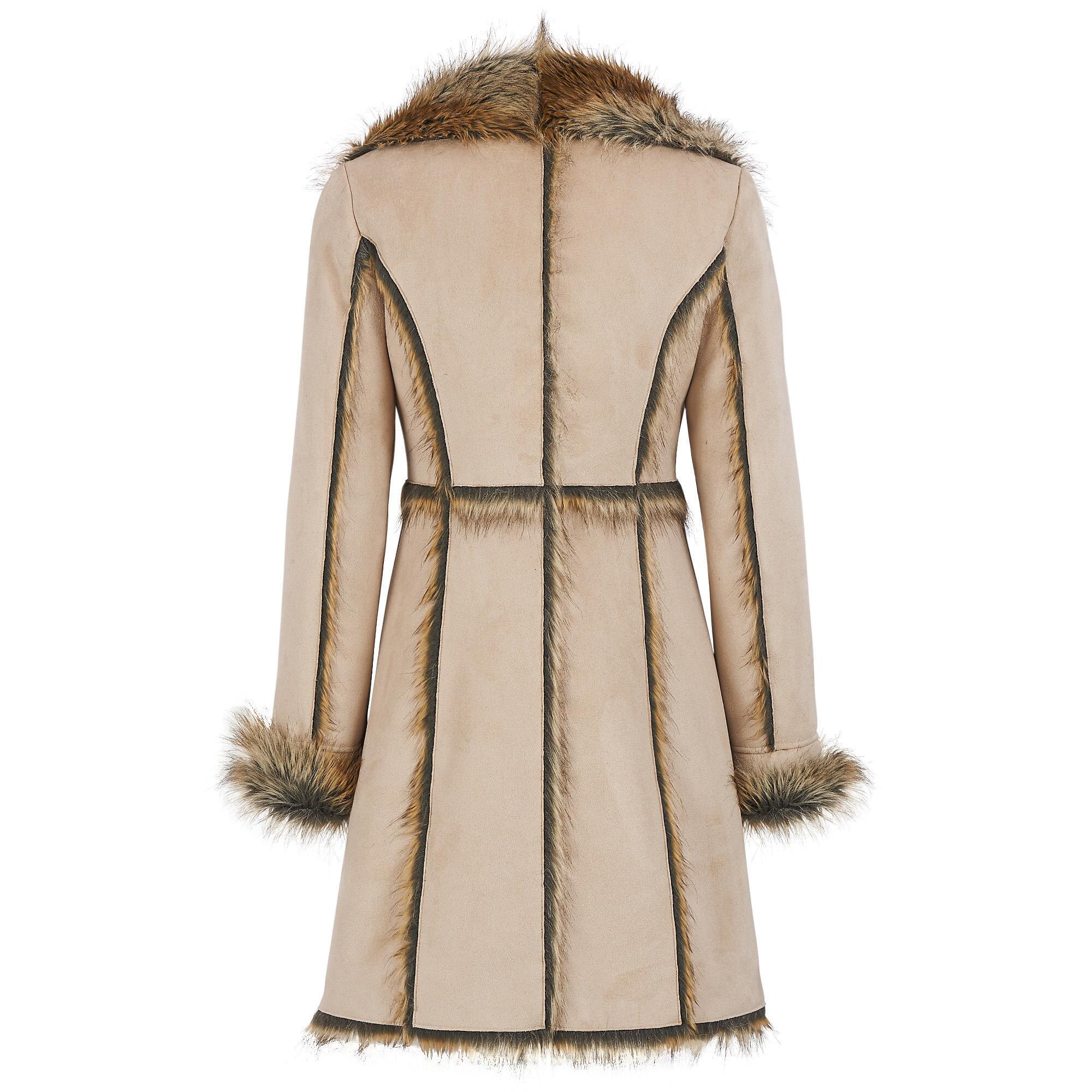 Wilsons Leather Plus Size Black Rivet Faux Fur Lined Cascade