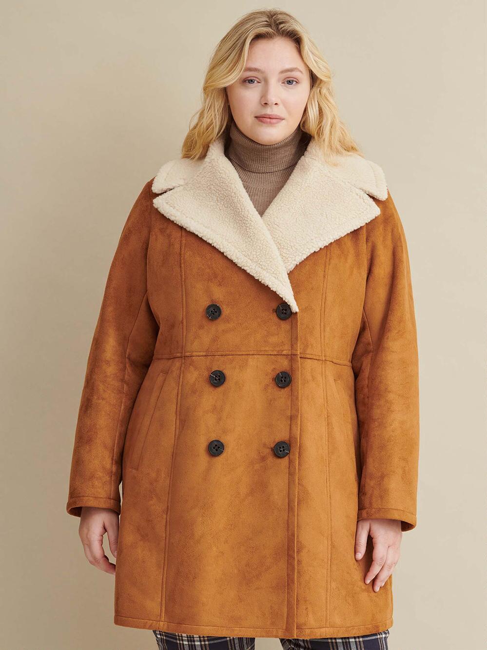 double breasted coat plus size