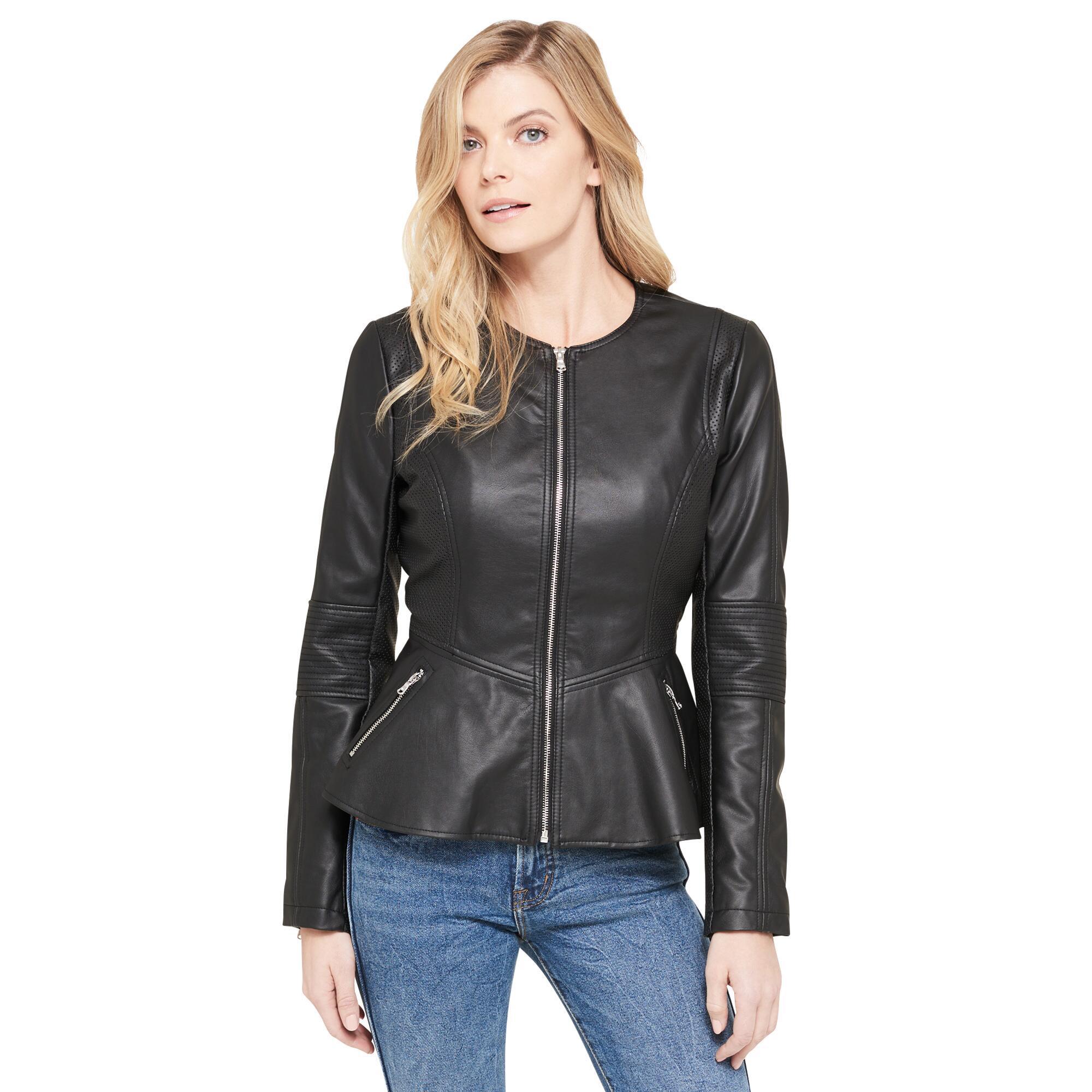 wilson leather guess jacket womens