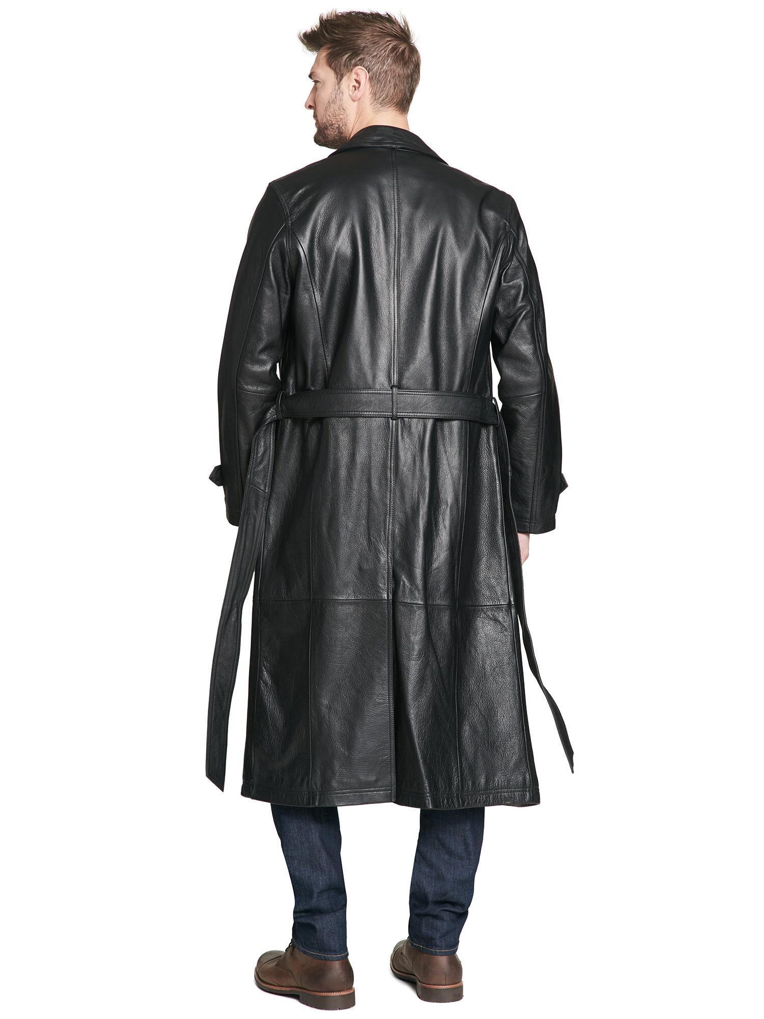 Wilsons Leather Oliver Belted Leather Trench Coat in Black for Men - Lyst