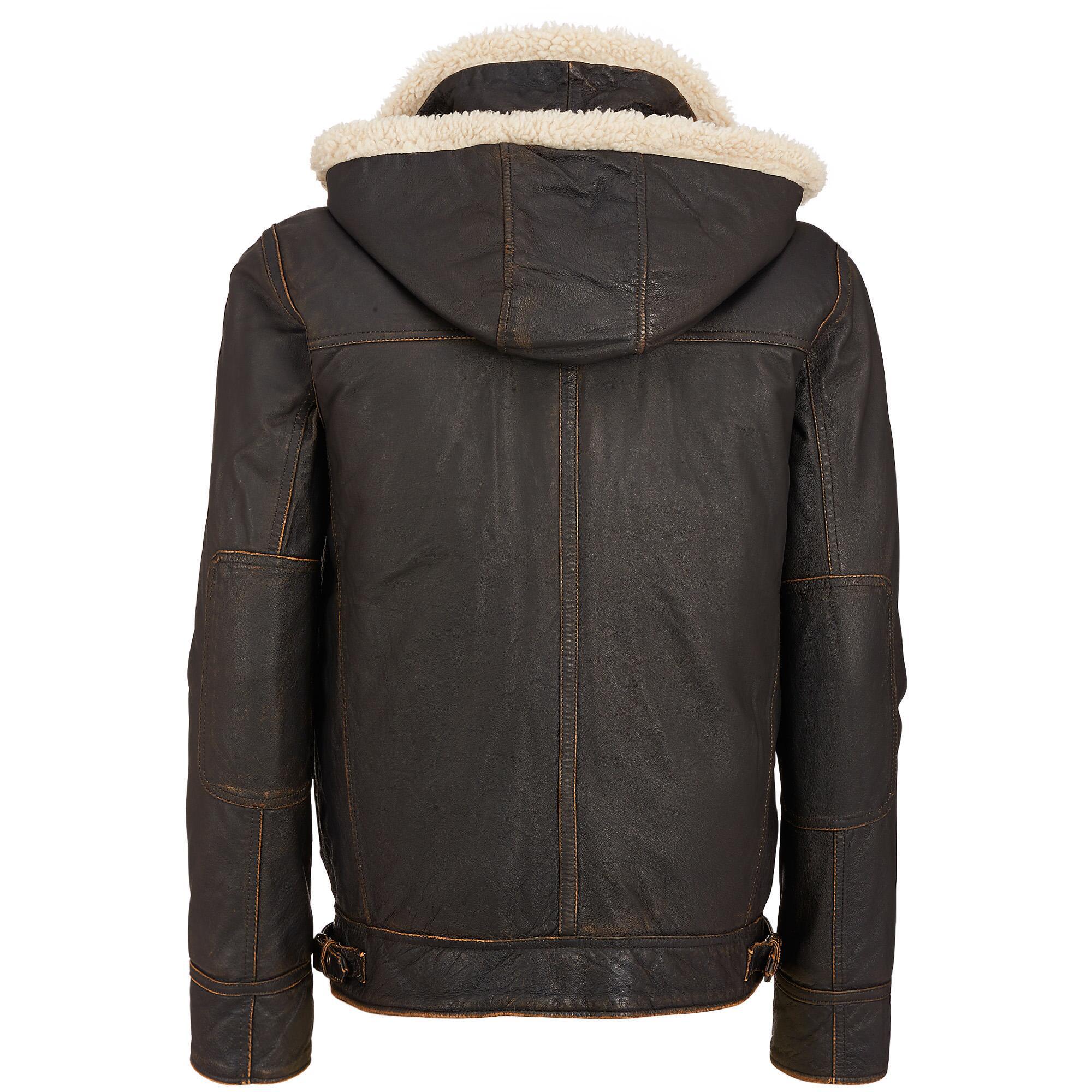 Wilsons Leather Vintage Leather Bomber Jacket W/ Fauxshearling Liner