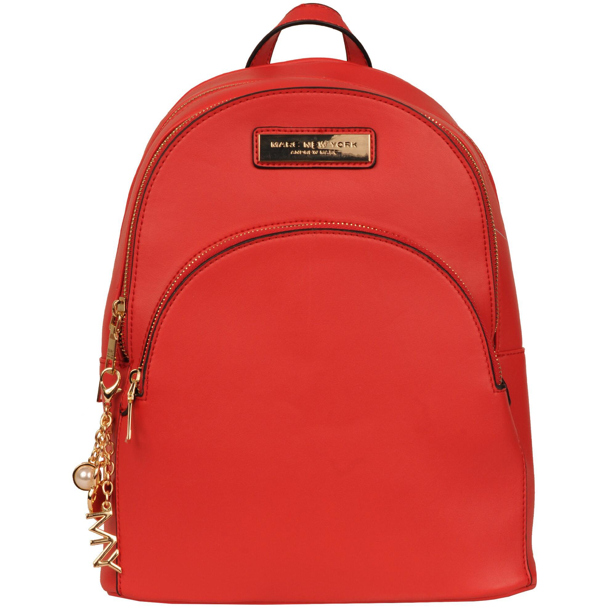 marc new york leather backpack