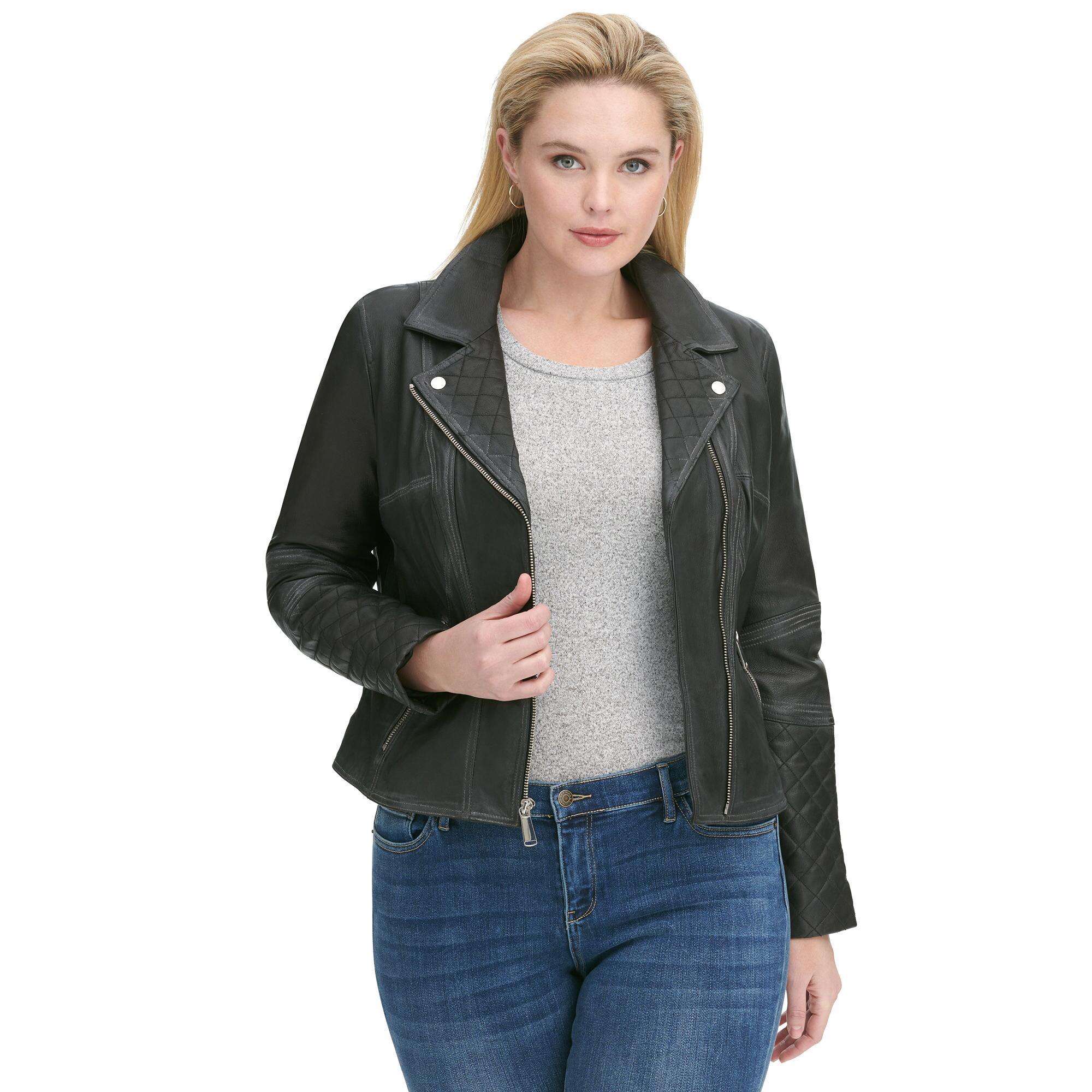 Wilsons Leather Plus Size Asymmetrical Distressed