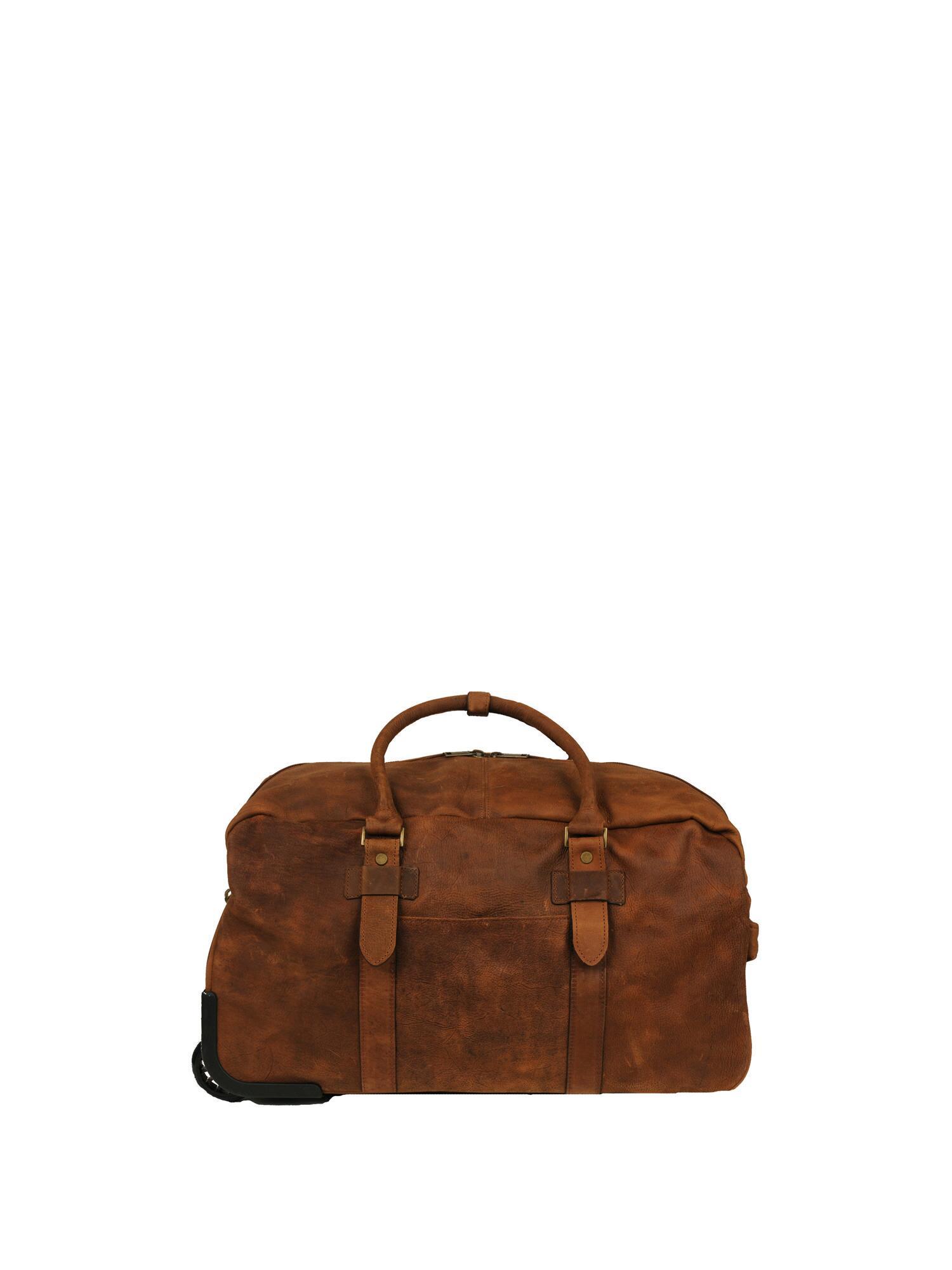 Wilsons Leather Tempe Rolling Leather Duffel in Brown for Men | Lyst