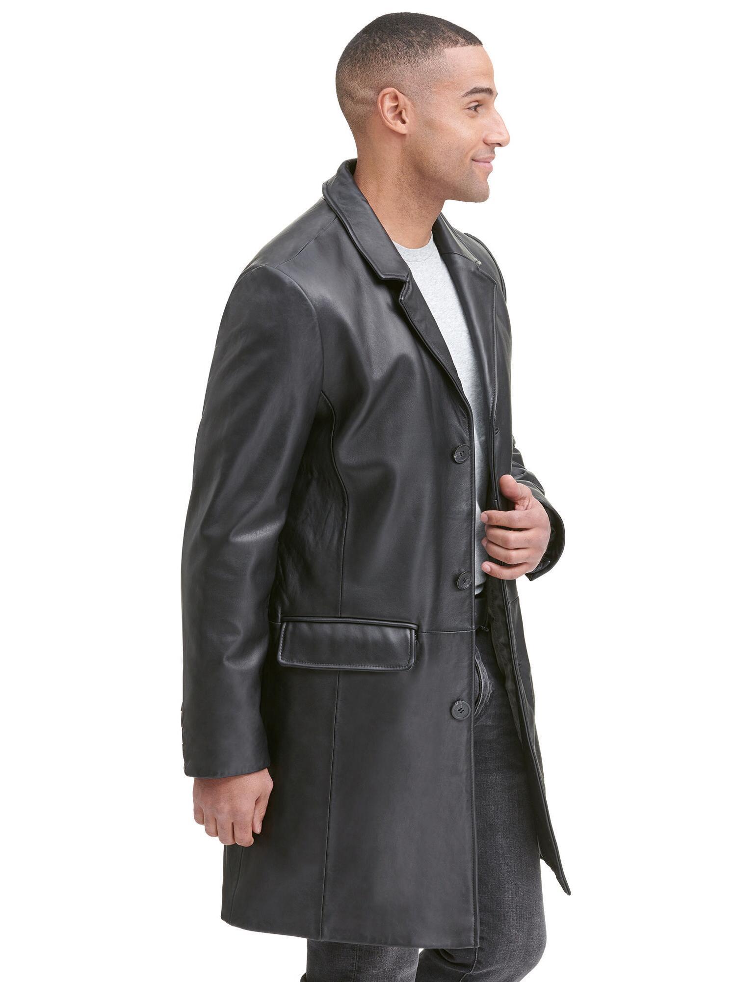 leather topper coat