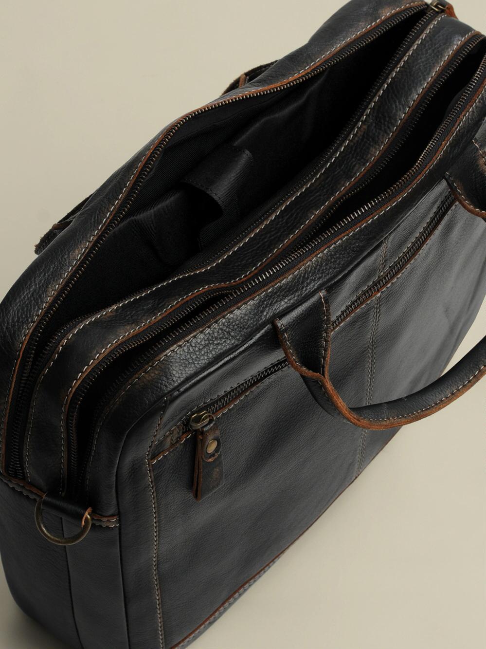 Wilsons Leather Oakland Travel Leather Briefcase in Black for Men Lyst