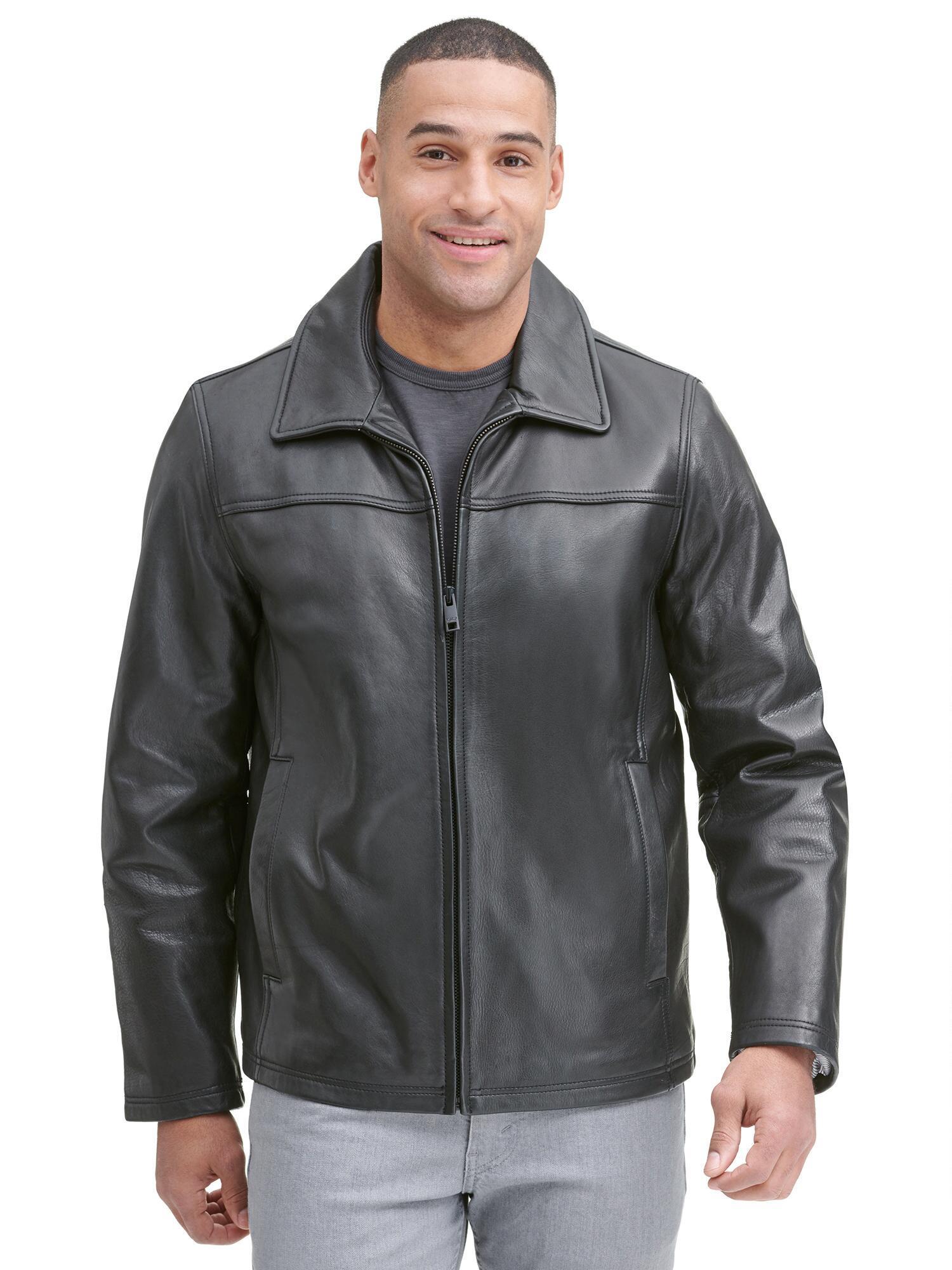 george faux leather jacket