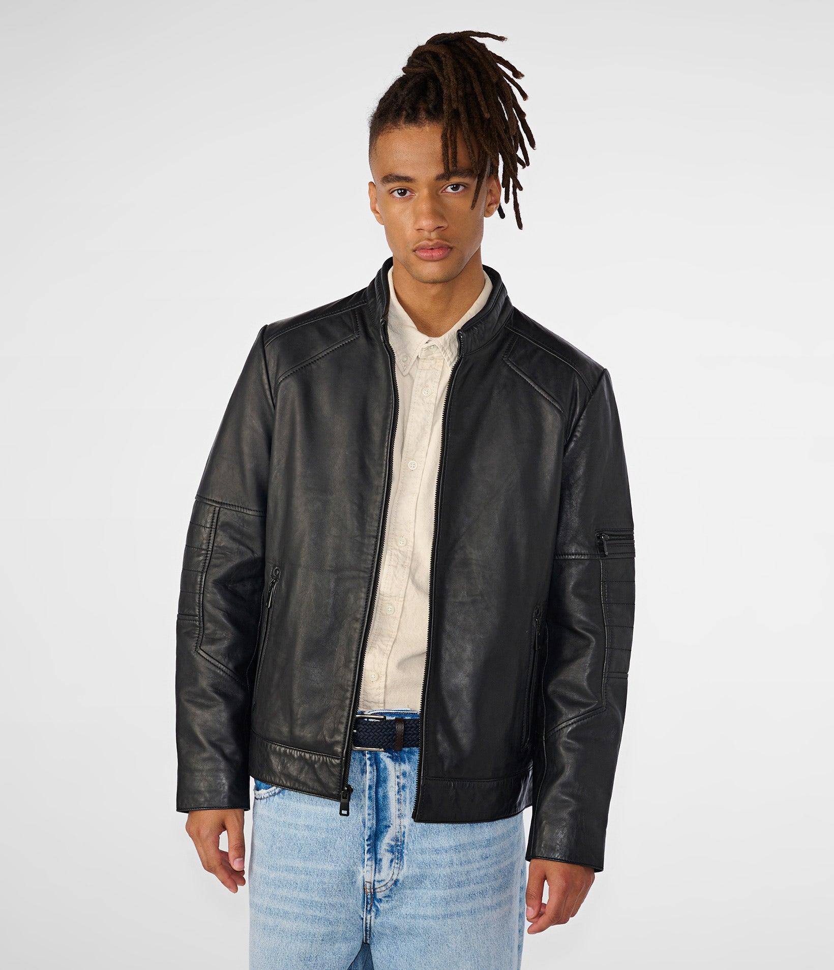 Wilsons Leather Toby Leather Jacket in Black for Men | Lyst