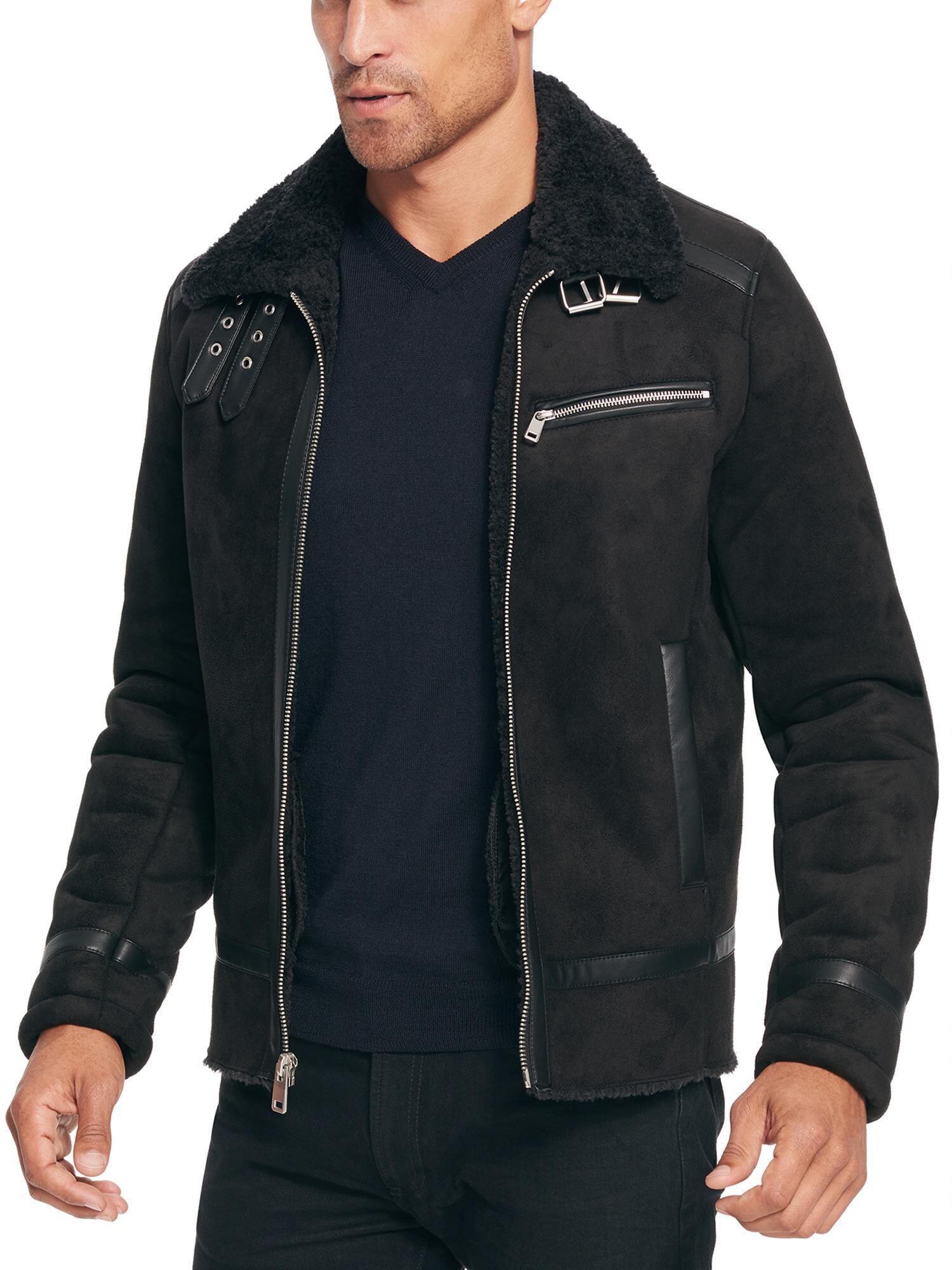 Wilsons Leather Faux-shearling Jacket W/ Faux-fur Lining ...