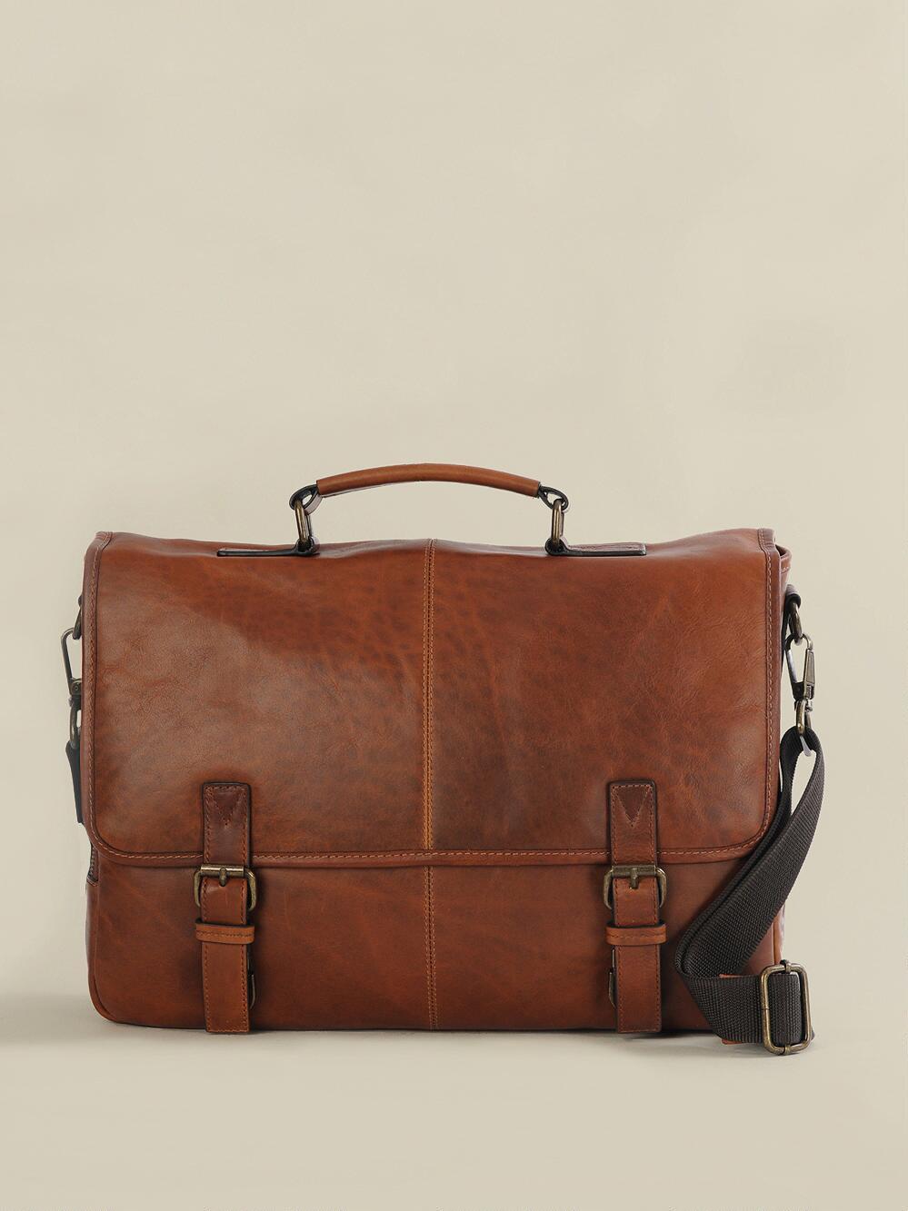 Wilsons Leather Springfield Vintage Leather Briefcase in Brown for Men