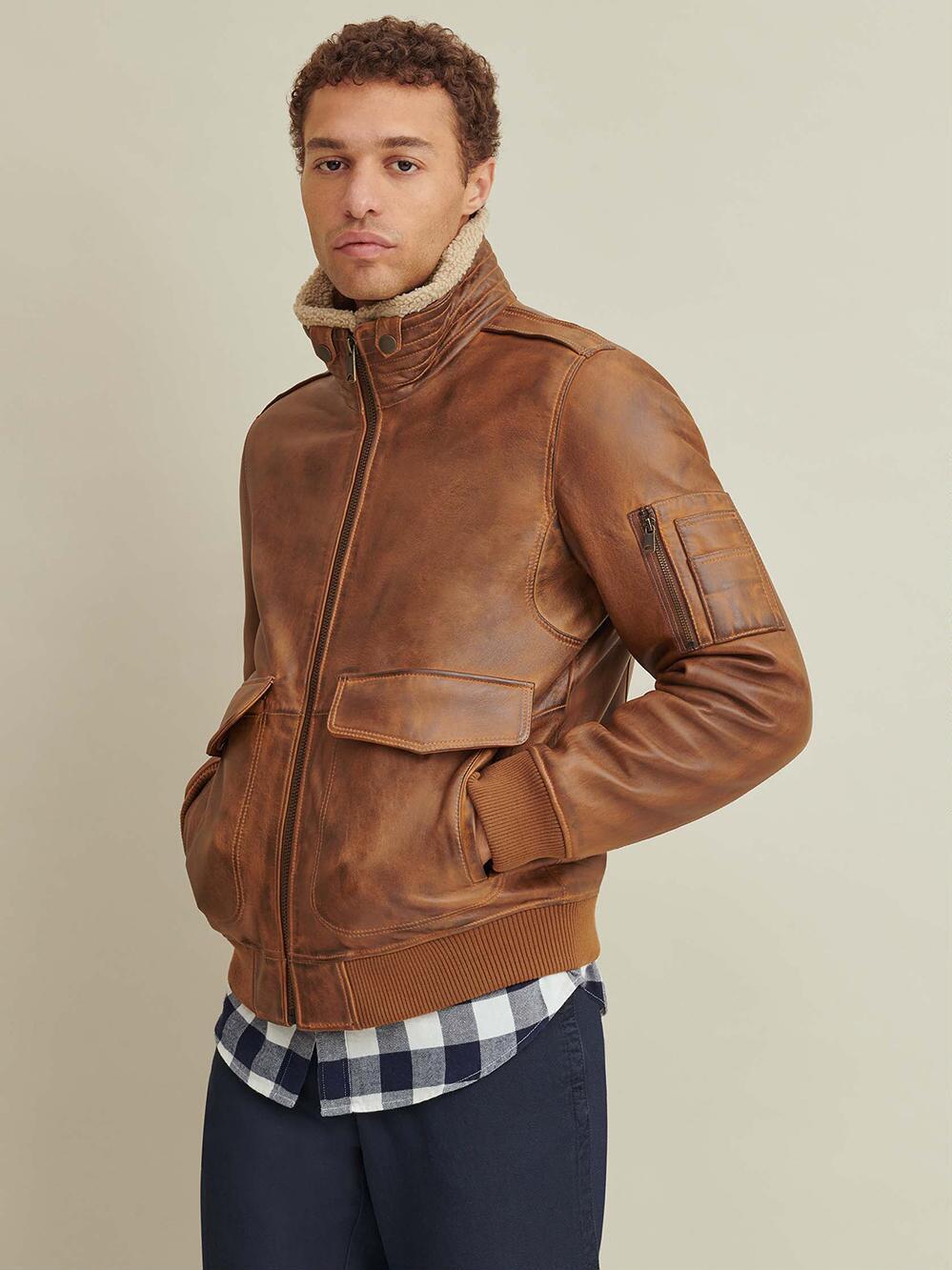 wilson leather aviator jacket