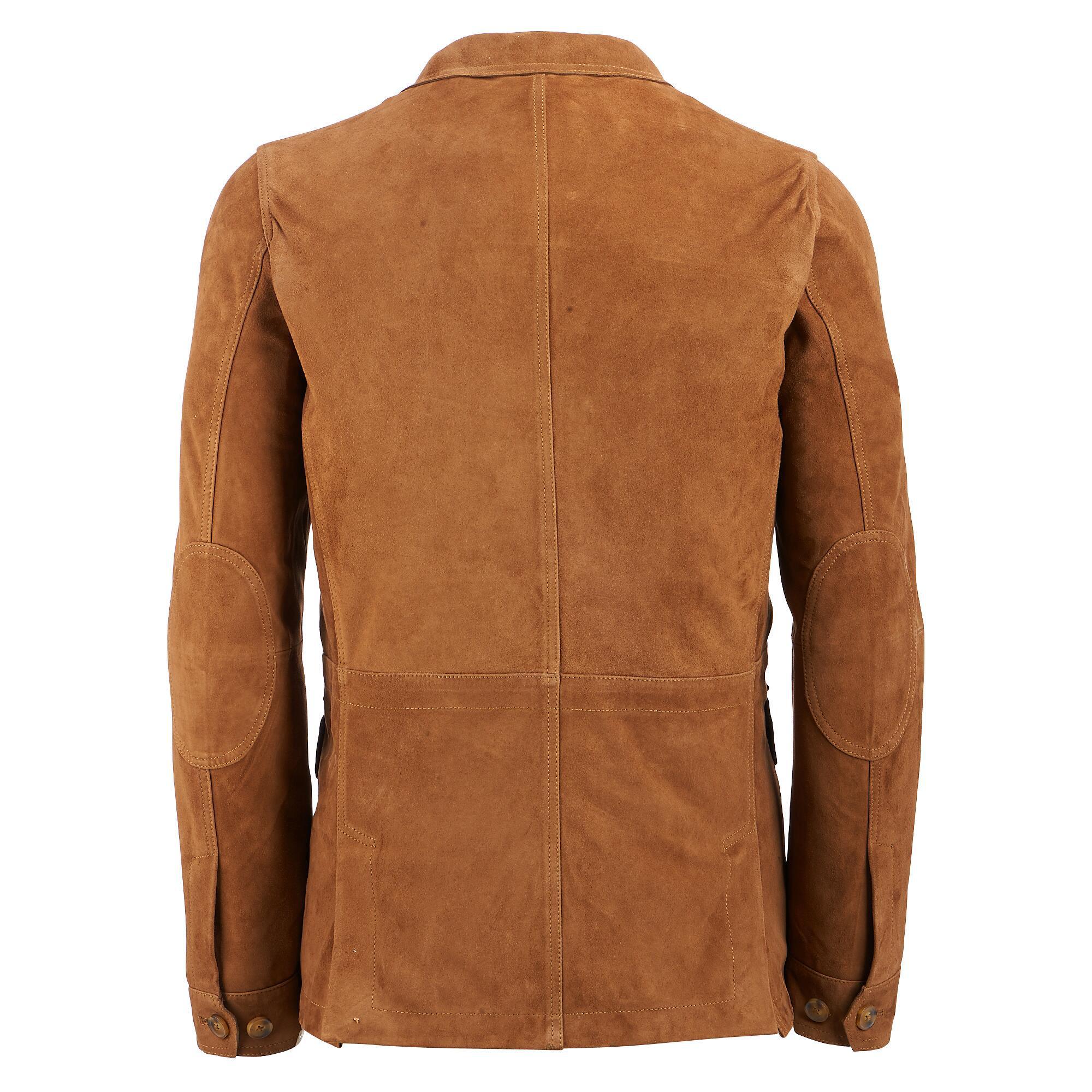 Wilsons Leather Goat Suede 4pocket Car Coat in Natural for Men Lyst