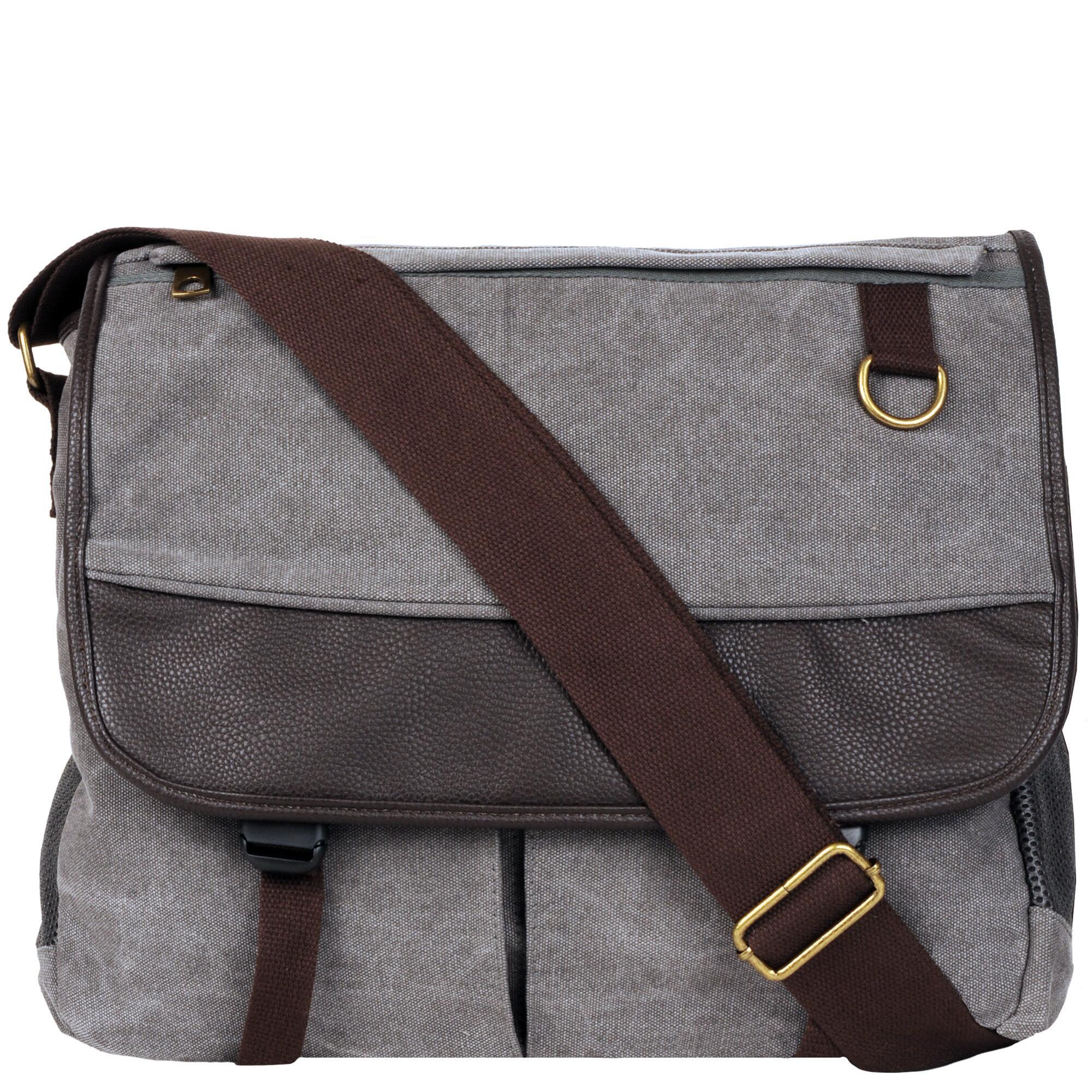 black rivet messenger bag