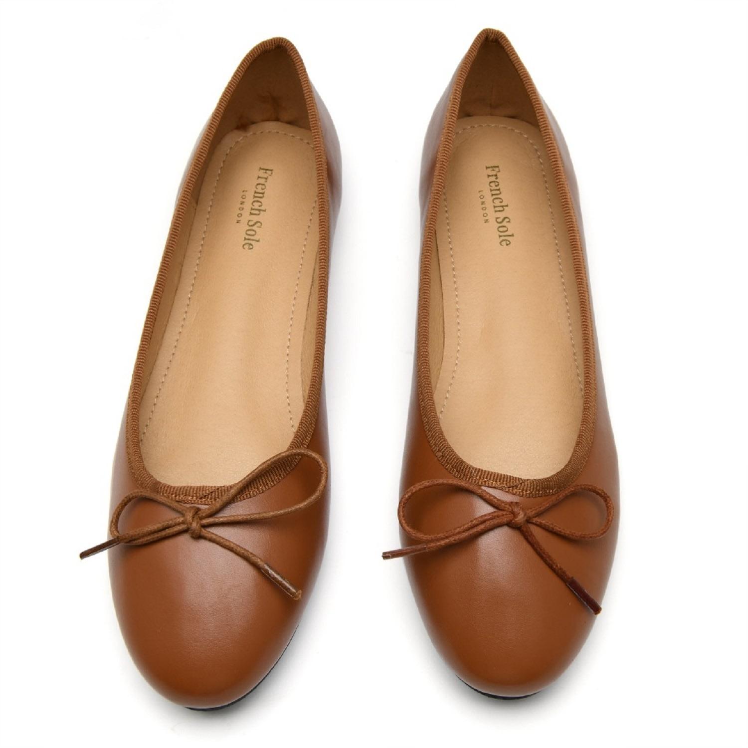French Sole Amelie Tan Leather in Brown Lyst