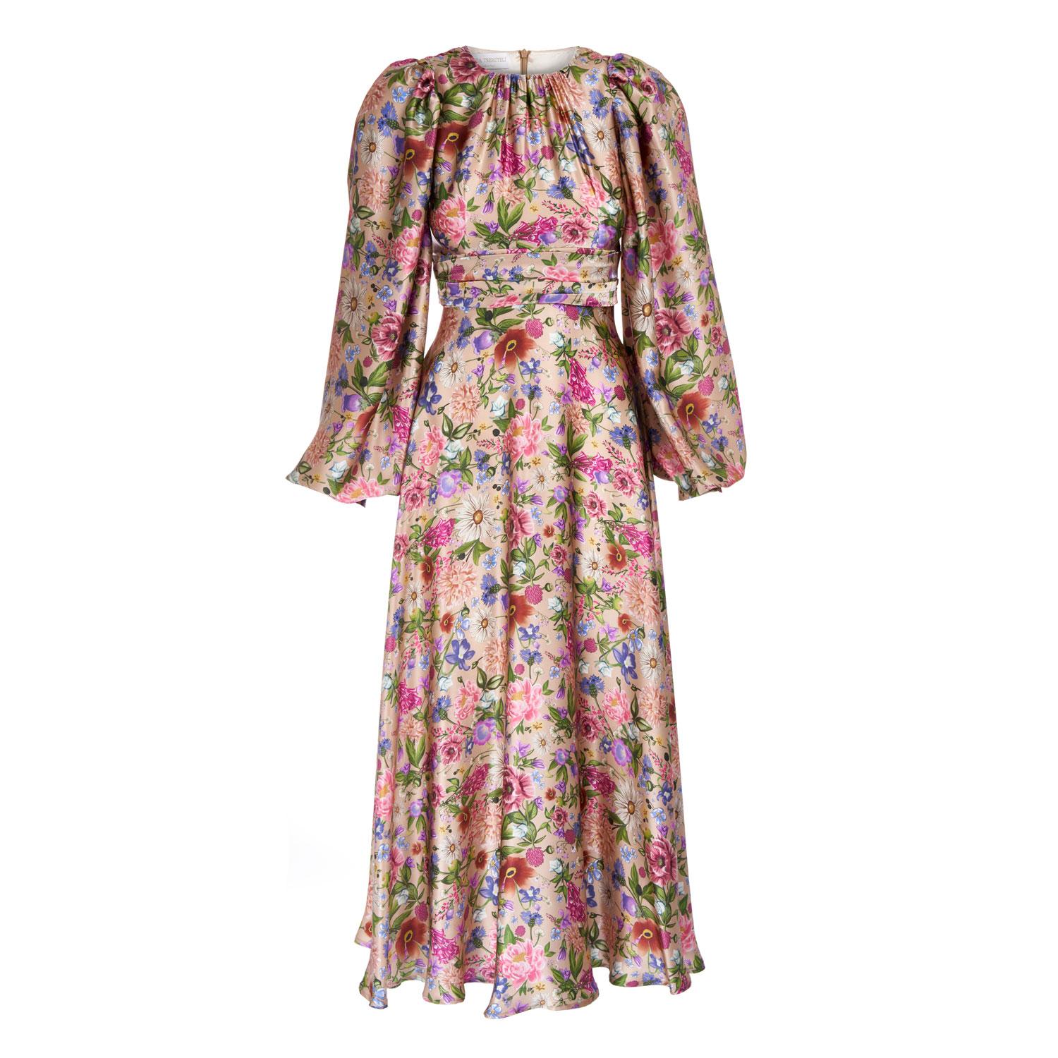 Sofia Tsereteli Garden Treasure Silk Satin Dress in Pink | Lyst UK