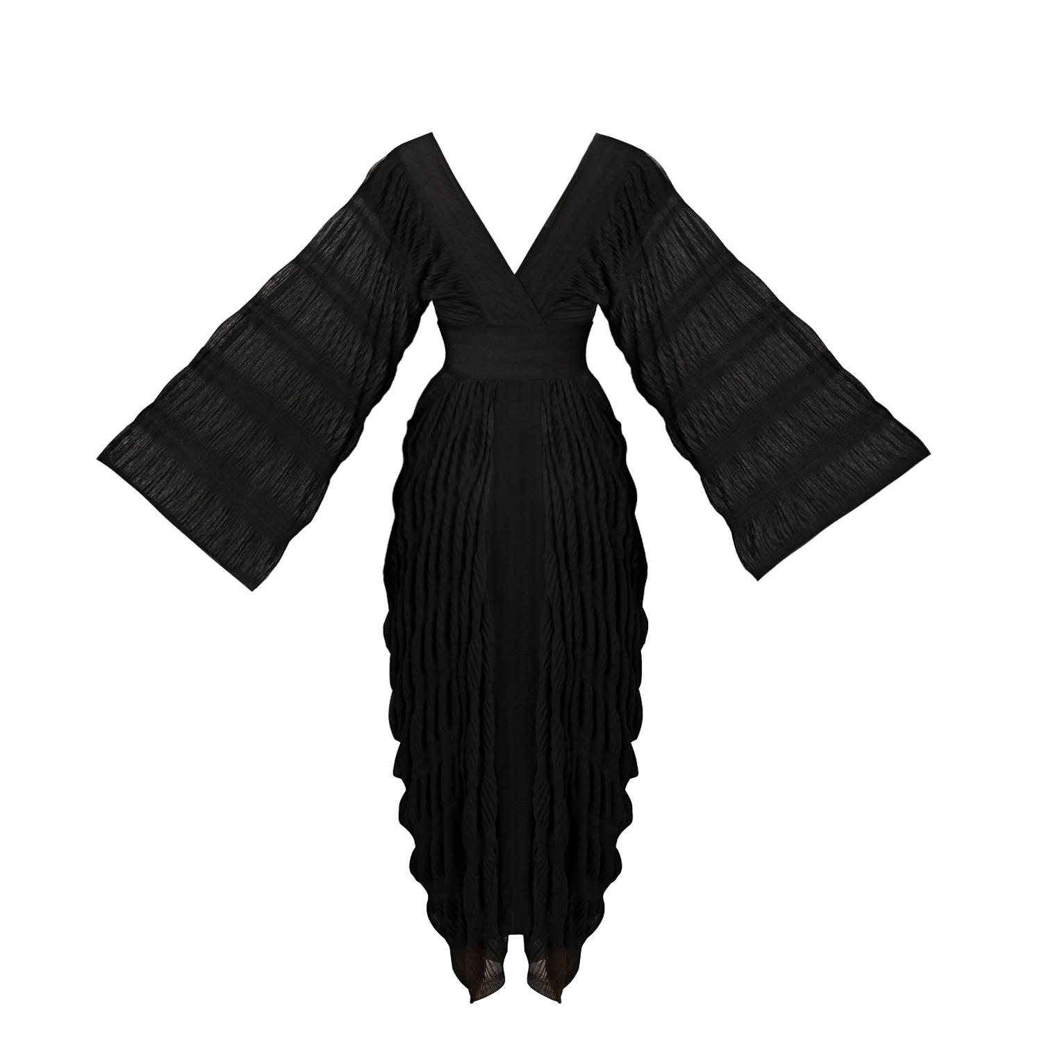 Lily Phellera Calliope Kimono Evening Dress in Black | Lyst