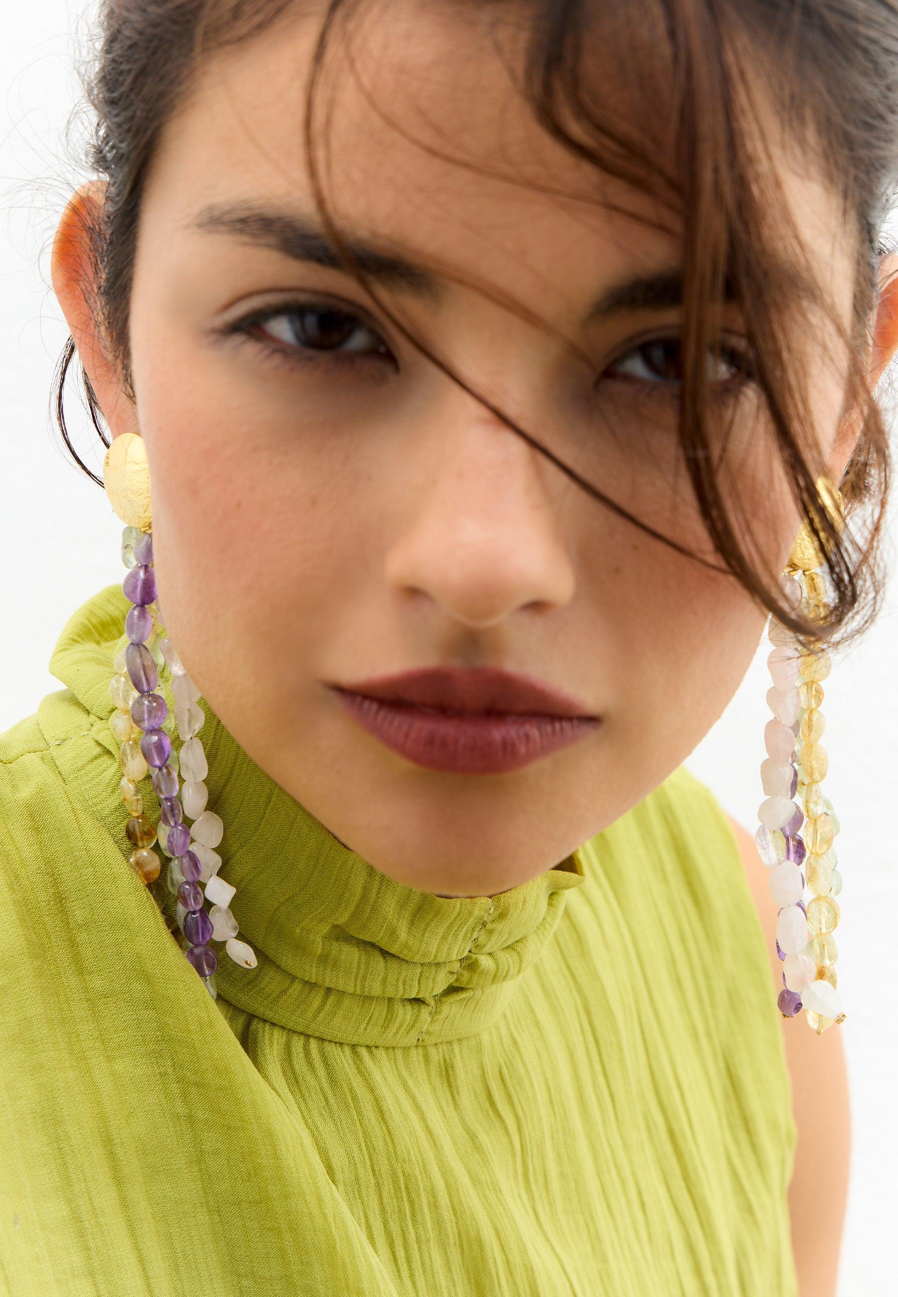 Lavani Jewels Dangle Earrings Kalypso in White Lyst