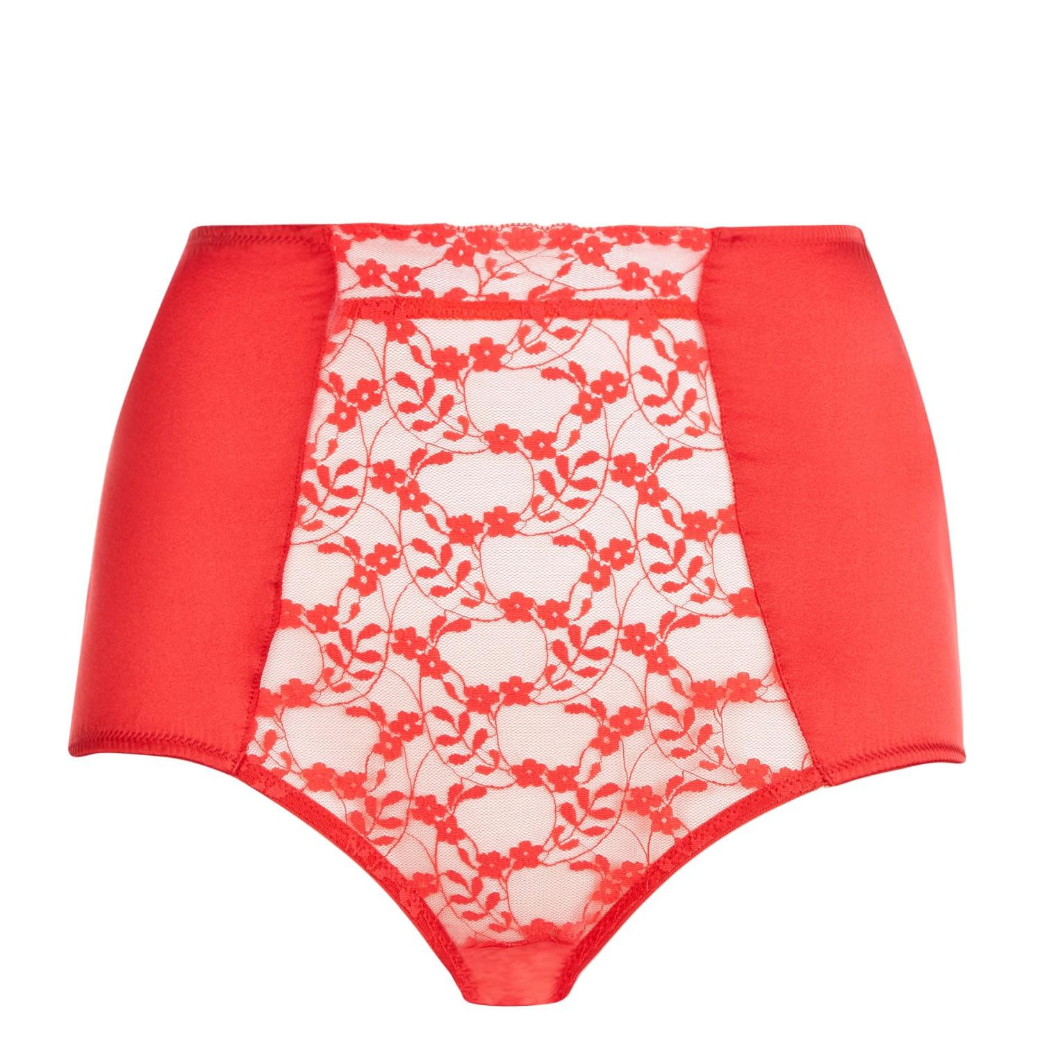 red lace high waisted panties