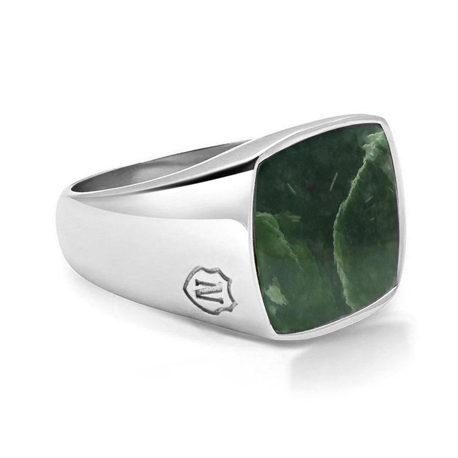 Jade signet shop ring