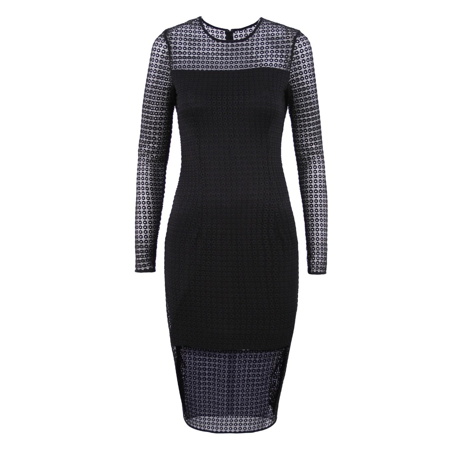 VIKIGLOW Maritza Embroidered Lace Bodycon Dress in Black Lyst