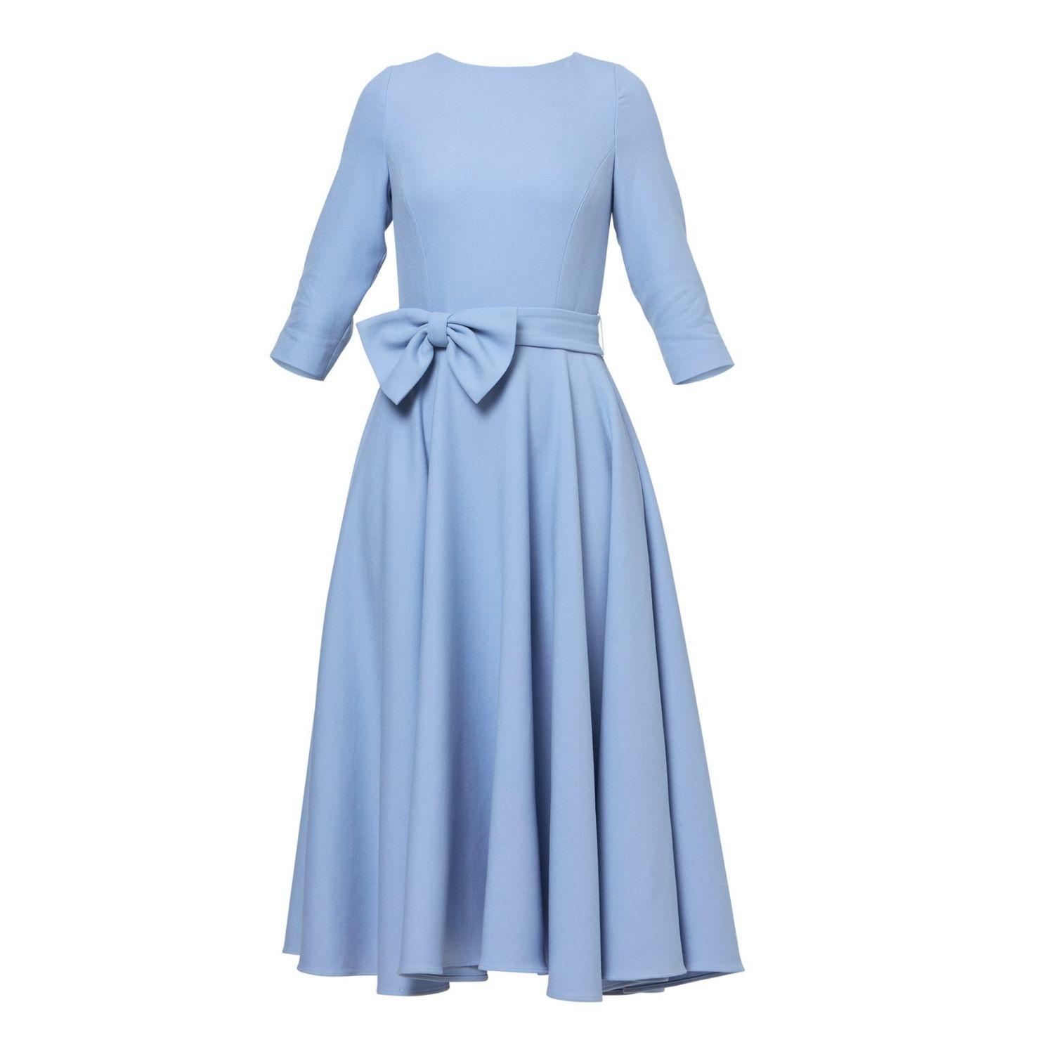 midi light blue dress Pearl Midi Dress