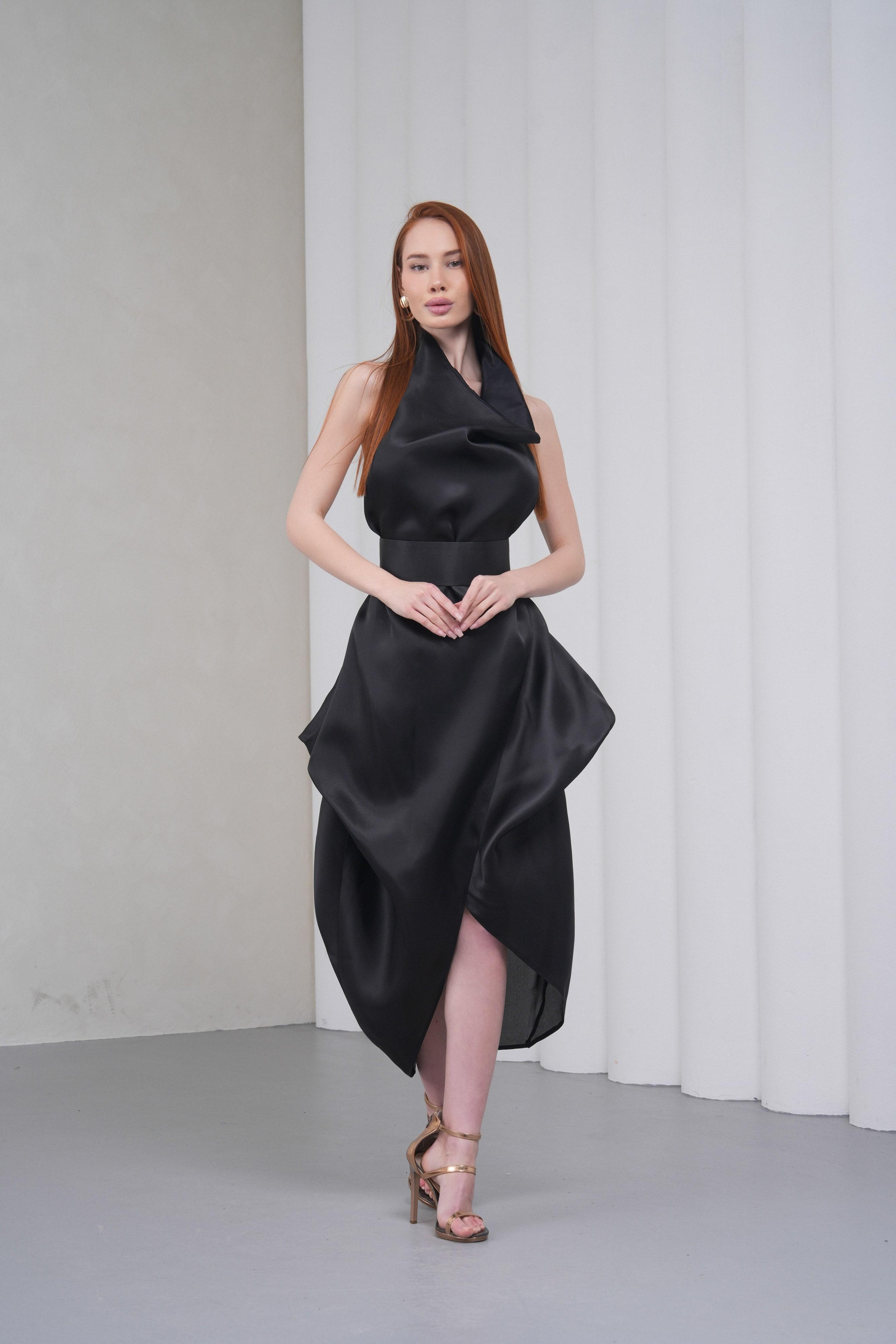 strapless open back dress Hester Halter Neck Ruffle Maxi Dress main image 1