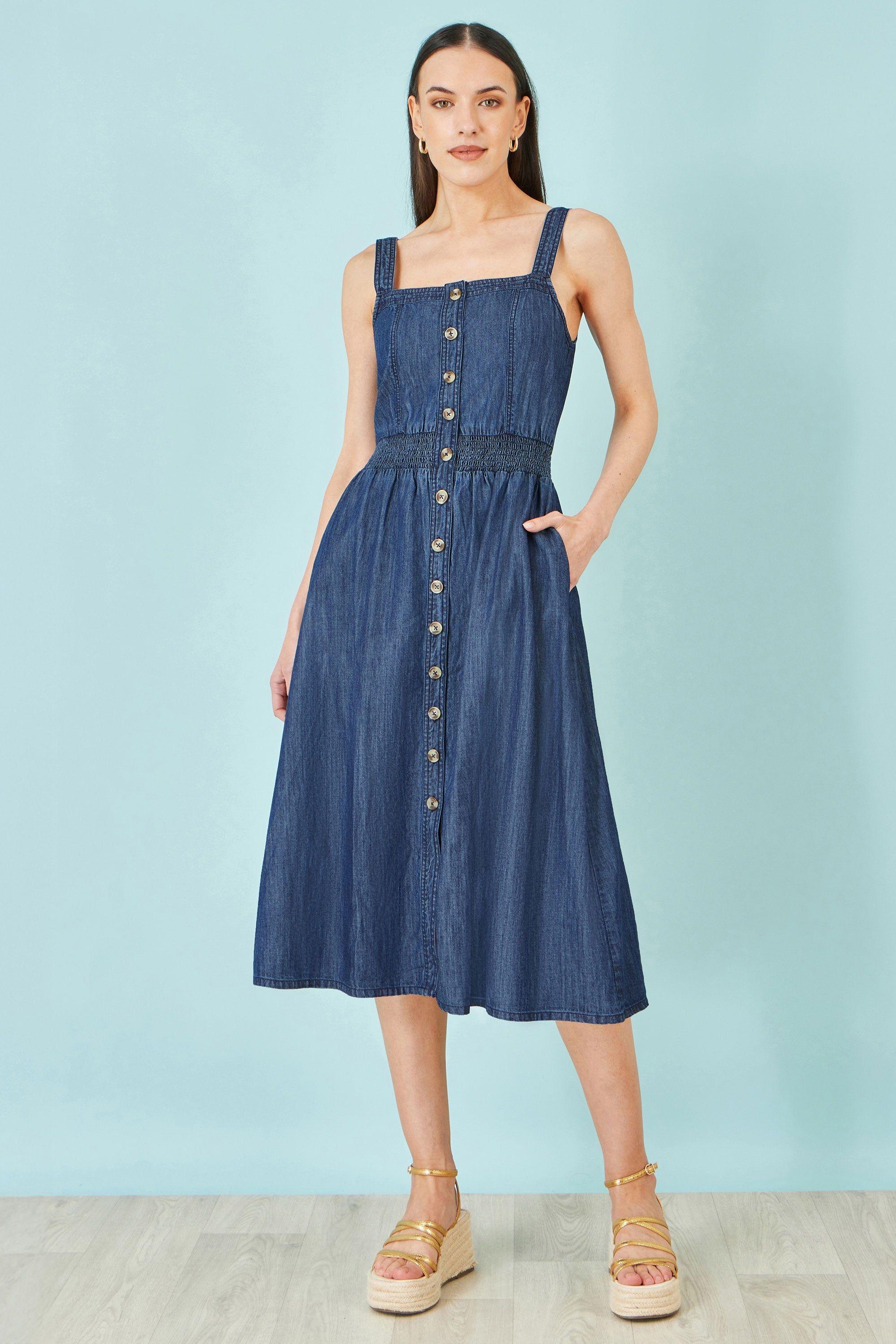 rebecca denim mini dress Aviator Blue – Vallance Quantity:1 Cloth b2g1 Icon Denim Halter Midi Featuring a softly pleated