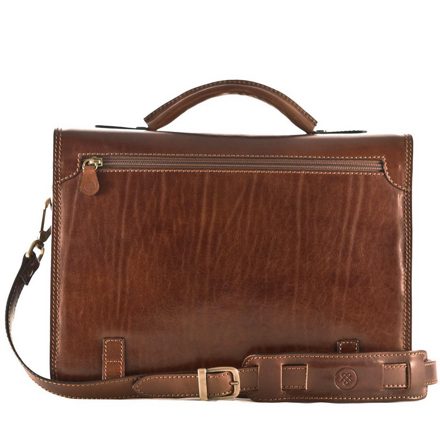 leather business satchel