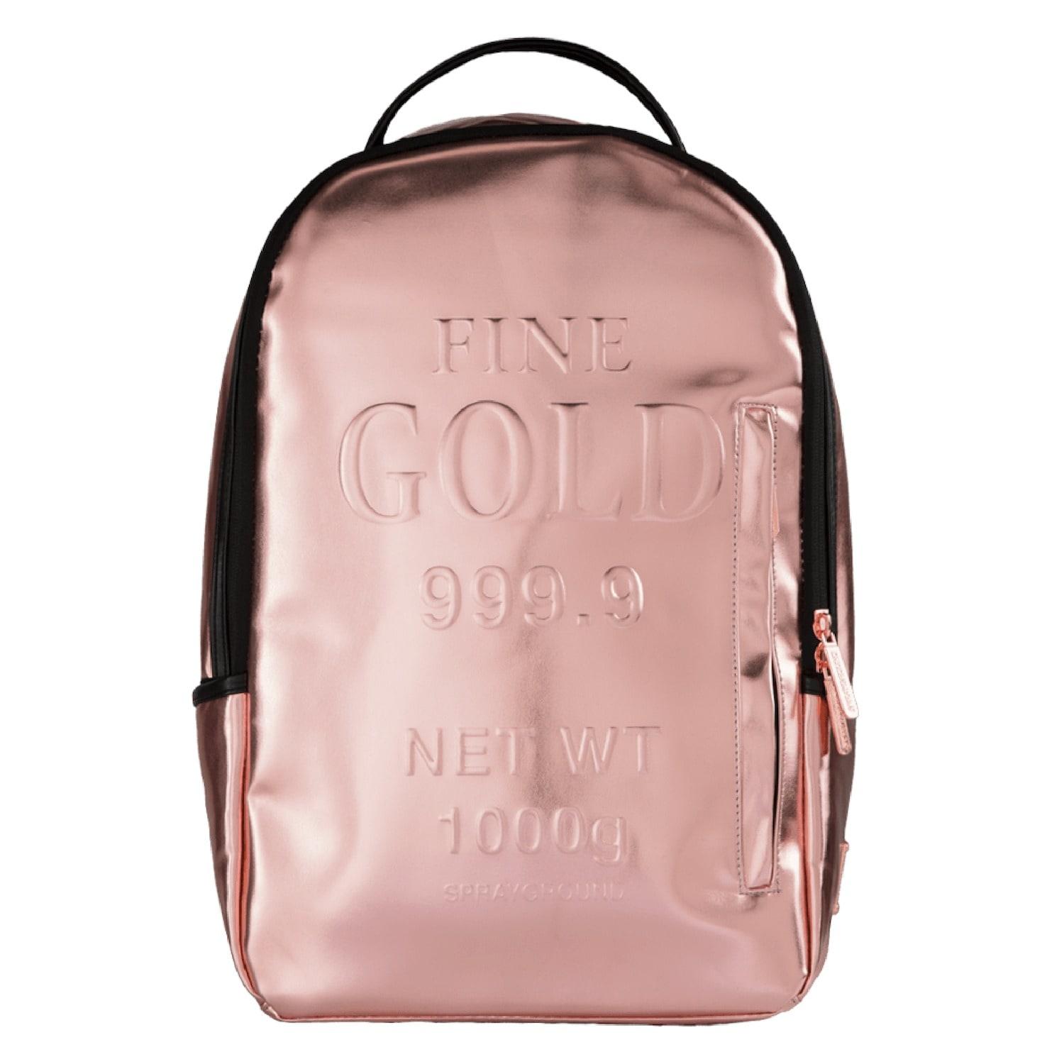 pink rose gold backpack